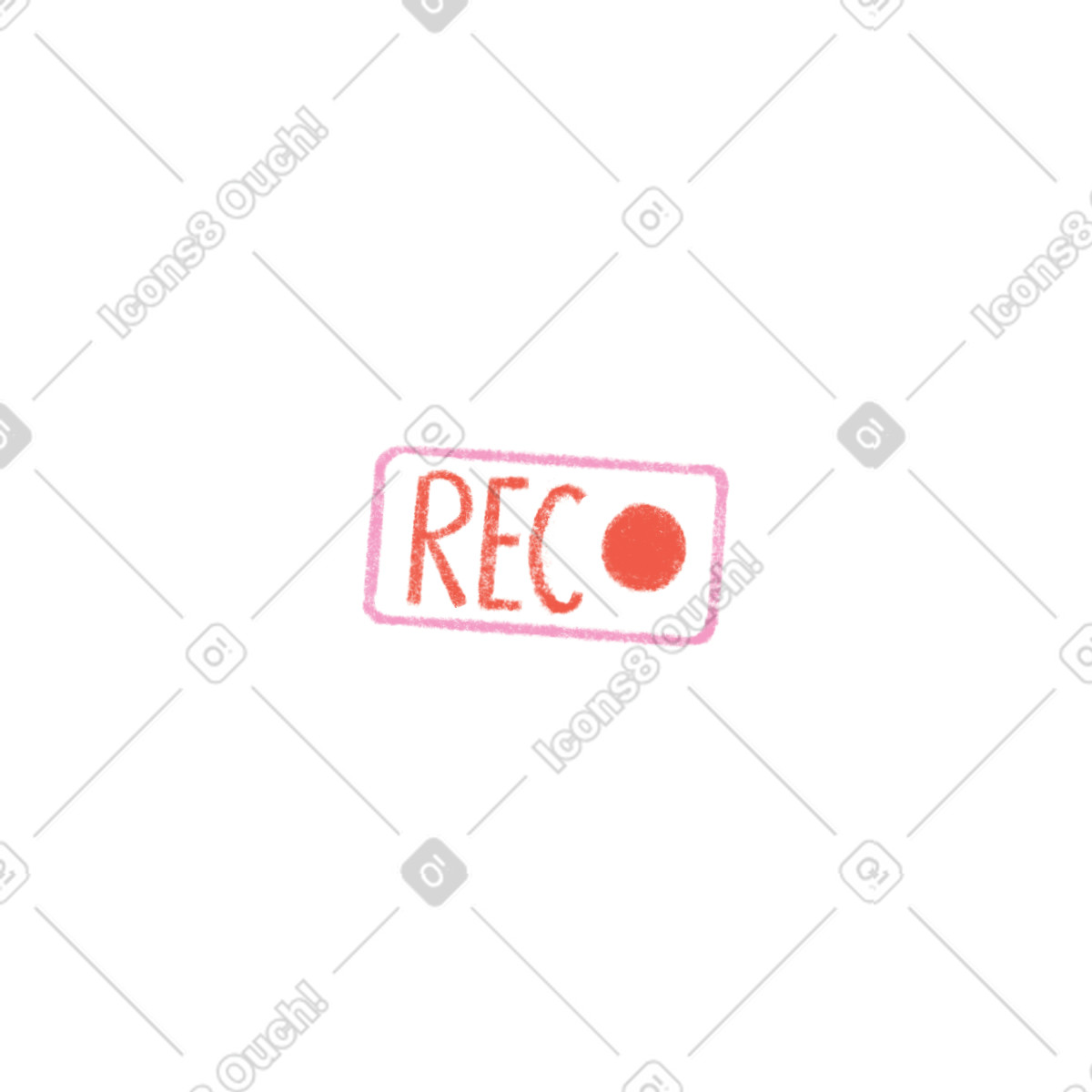 Record sign-Illustration im Tutti-Stil als Download in PNG, SVG