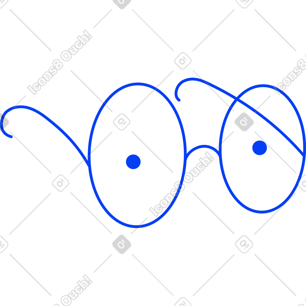 Brille-Illustration im Buddy-Stil als Download in PNG, SVG