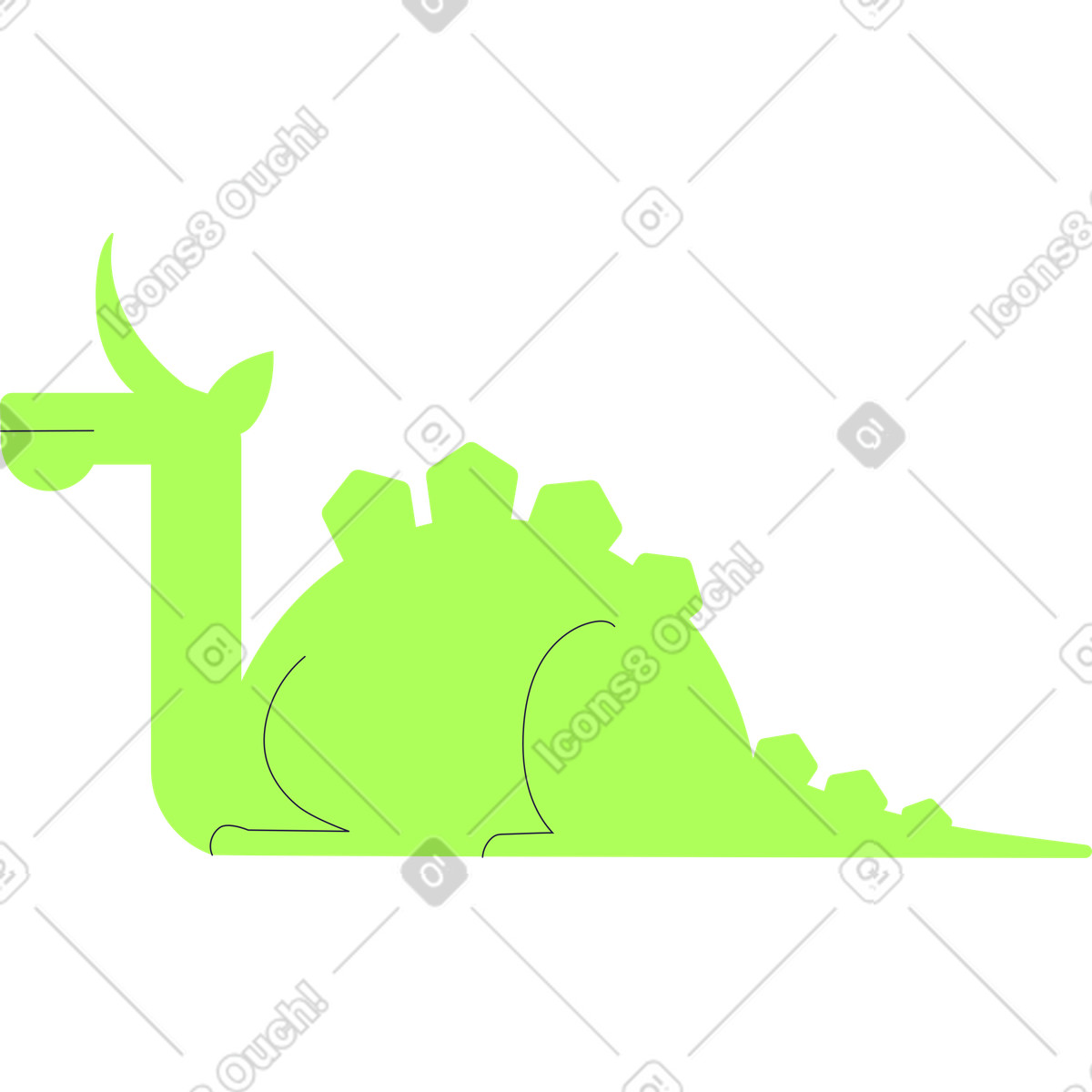 Dinosauro illustrazione in stile Mellow scarica in PNG, SVG
