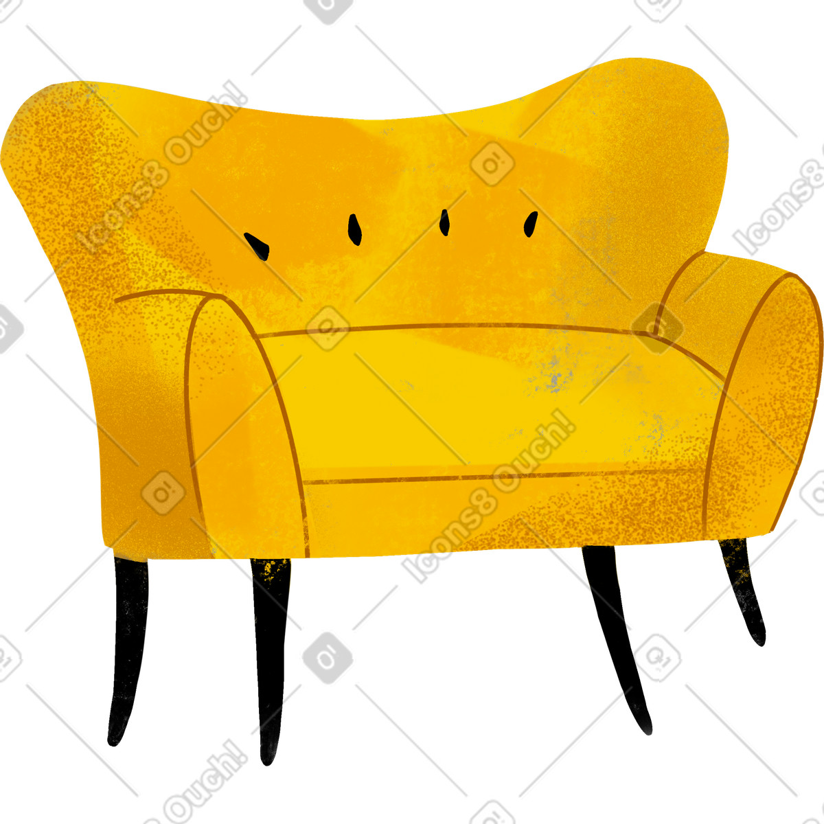 Sofa-Illustration im Fabulous-Stil als Download in PNG, SVG