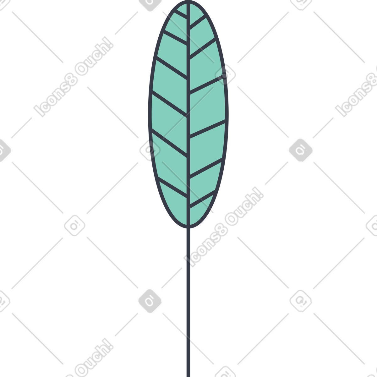 Illustration Feuille tropicale dans le style Abstract à télécharger aux formats PNG, SVG
