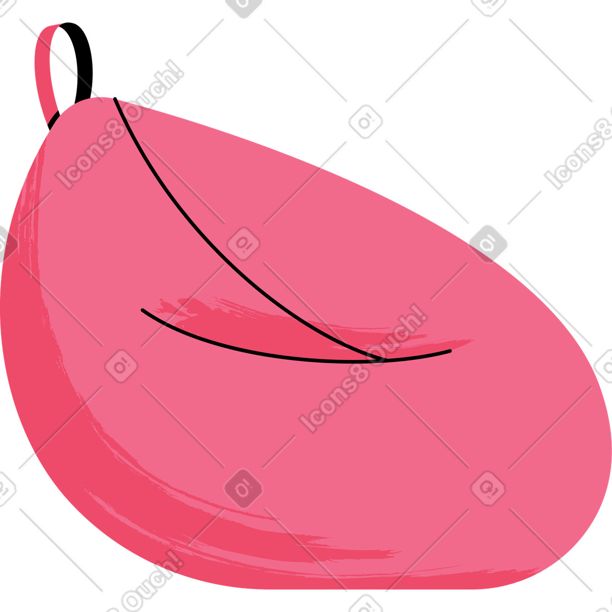 Ilustración Silla de bolsa gran tamaño en estilo Juicy a descargar en PNG y SVG