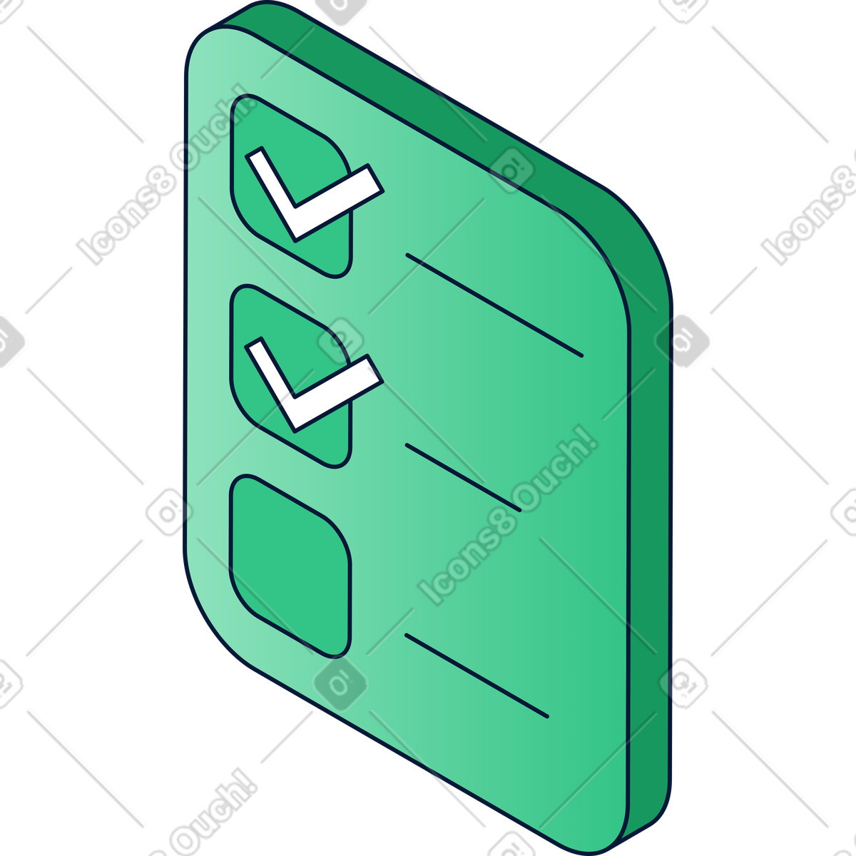 Checklist paper illustration in Neat style download in PNG, SVG