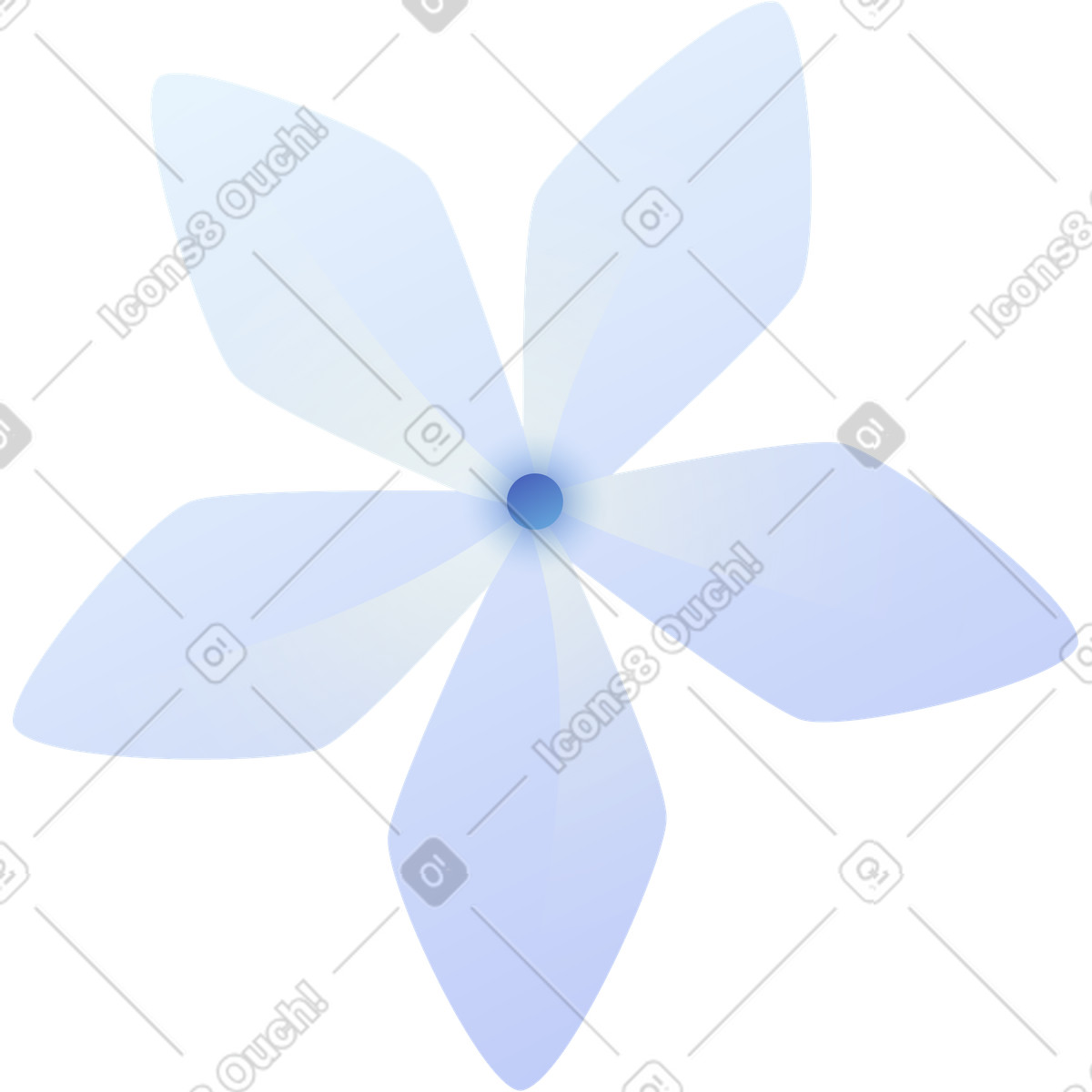 Ilustración Jazmín blanco en estilo Blossom a descargar en PNG y SVG