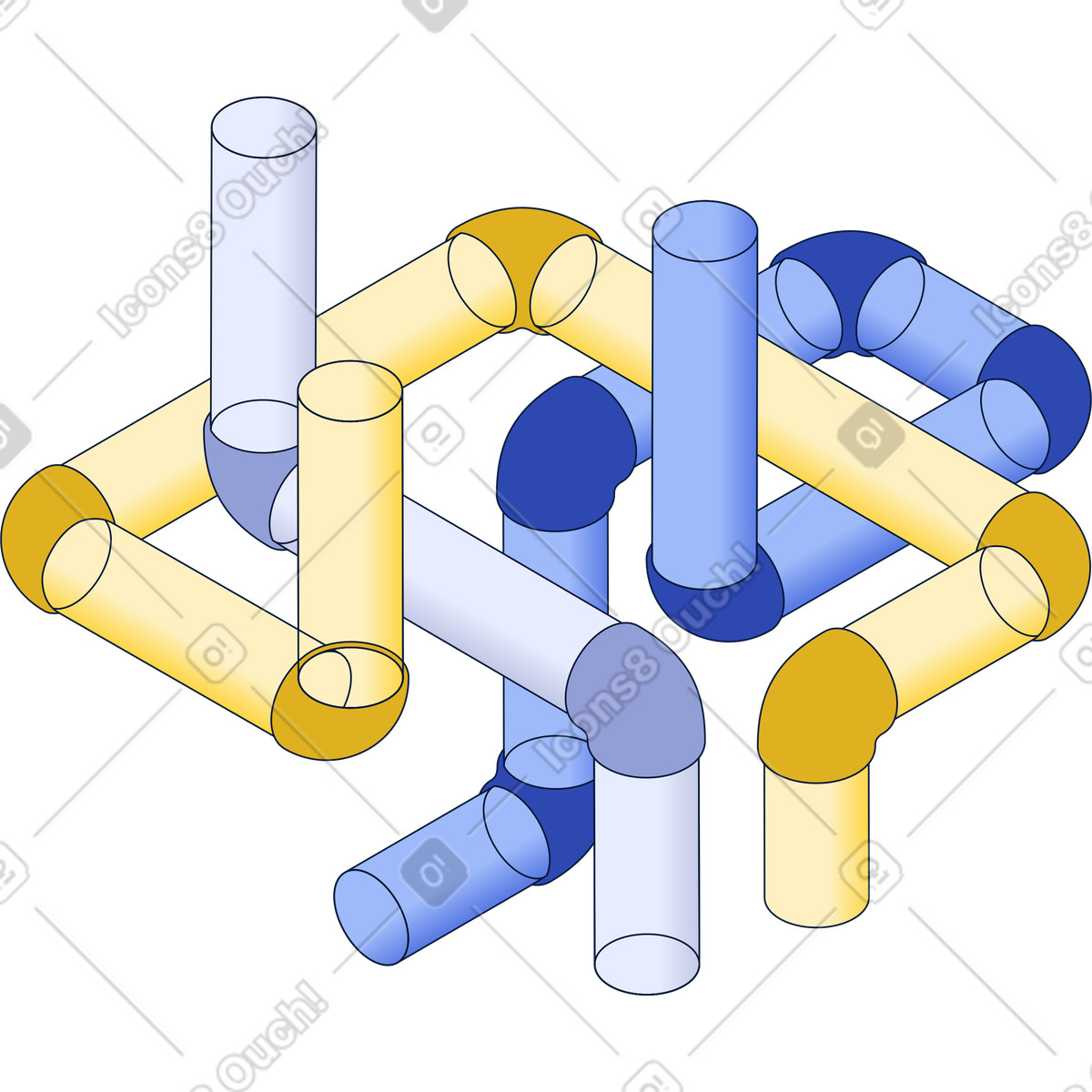 Rohre-Illustration im Neat-Stil als Download in PNG, SVG