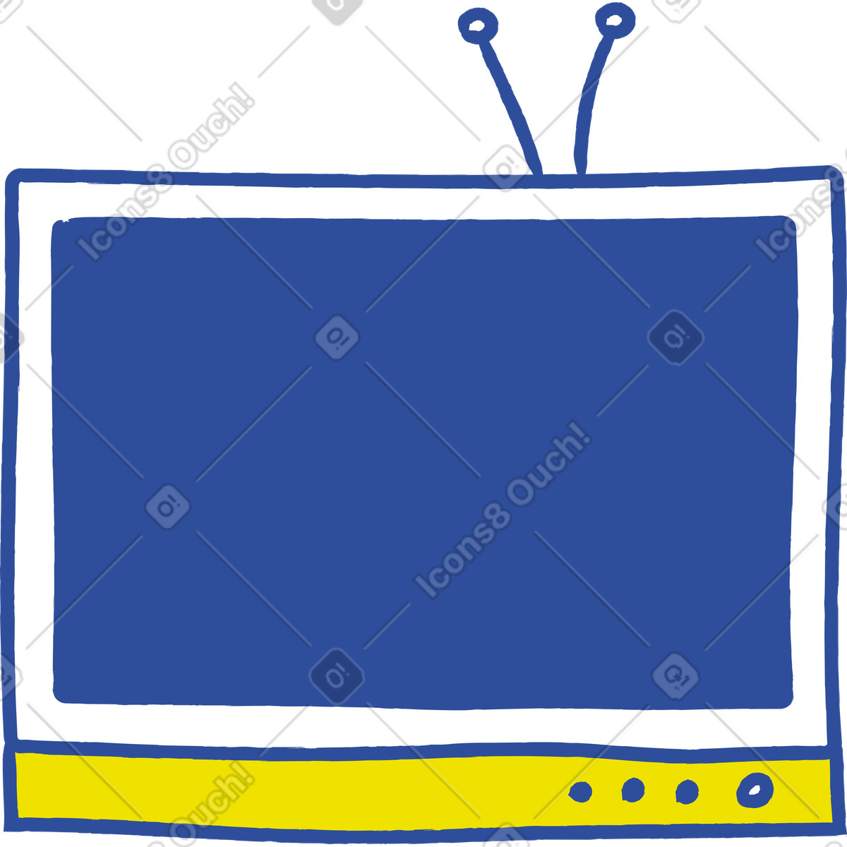 Tv illustration in Lime style download in PNG, SVG