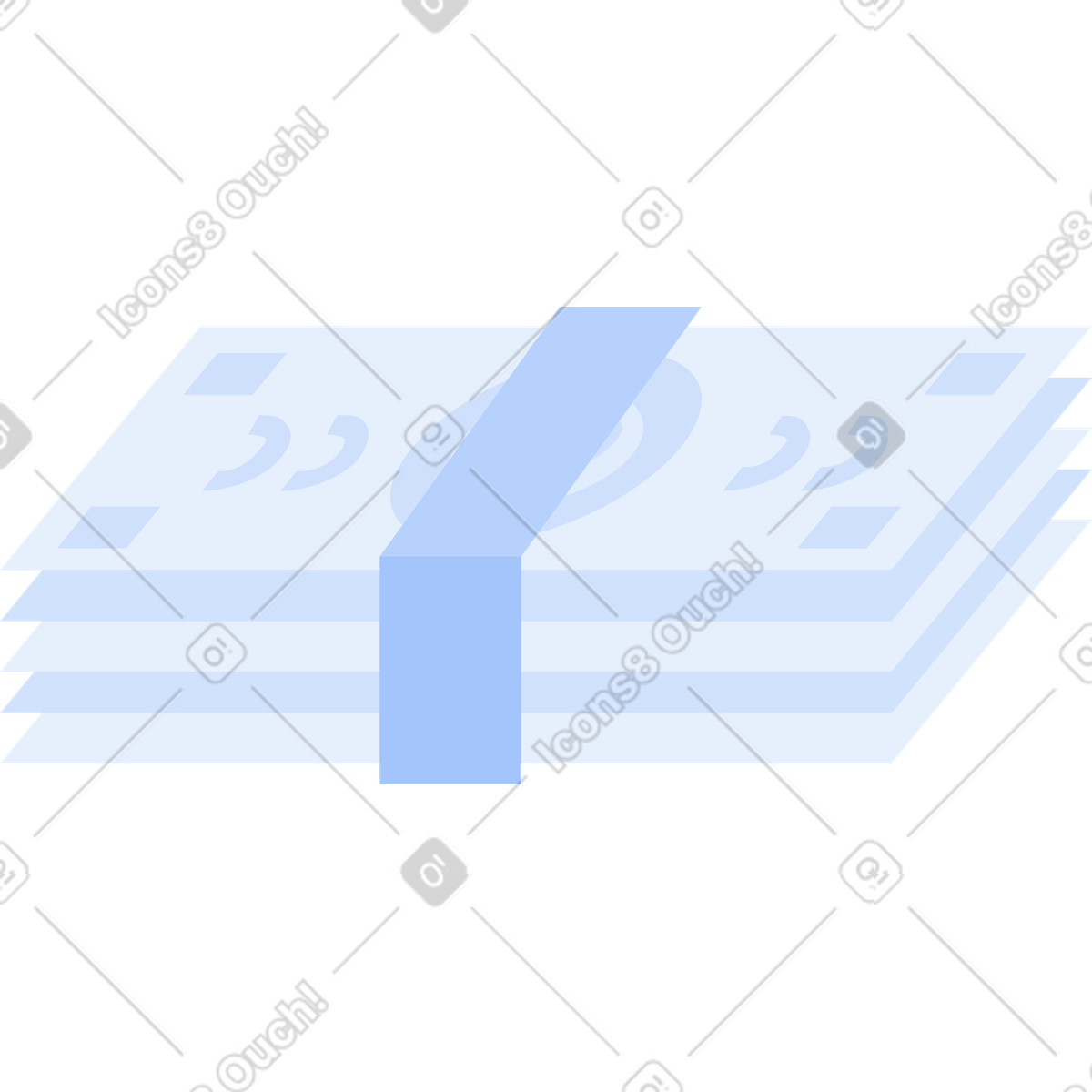Banknotes illustration in Clip style download in PNG, SVG