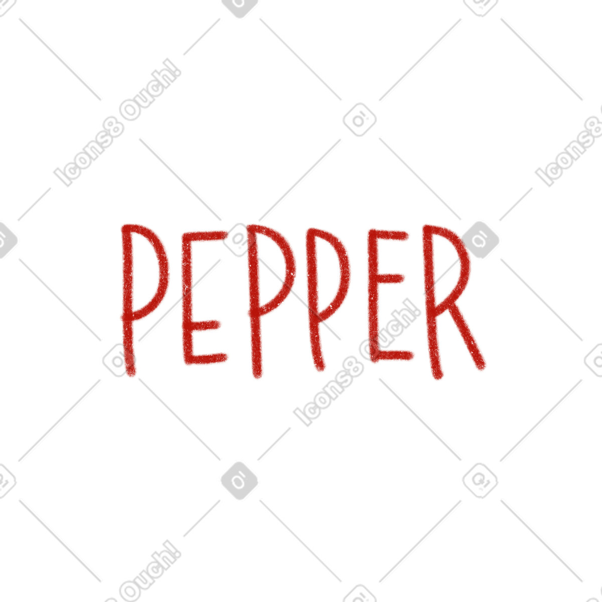 Ilustração de Letras pimenta em no estilo Cozy para baixar em PNG, SVG