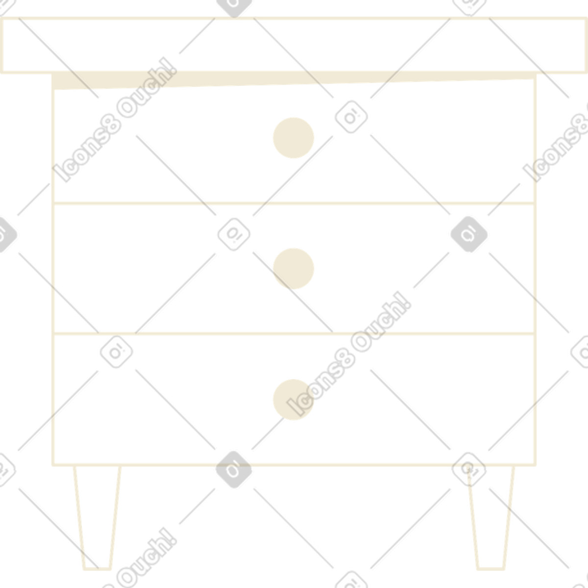 Illustration Une commode dans le style Juicy à télécharger aux formats PNG, SVG