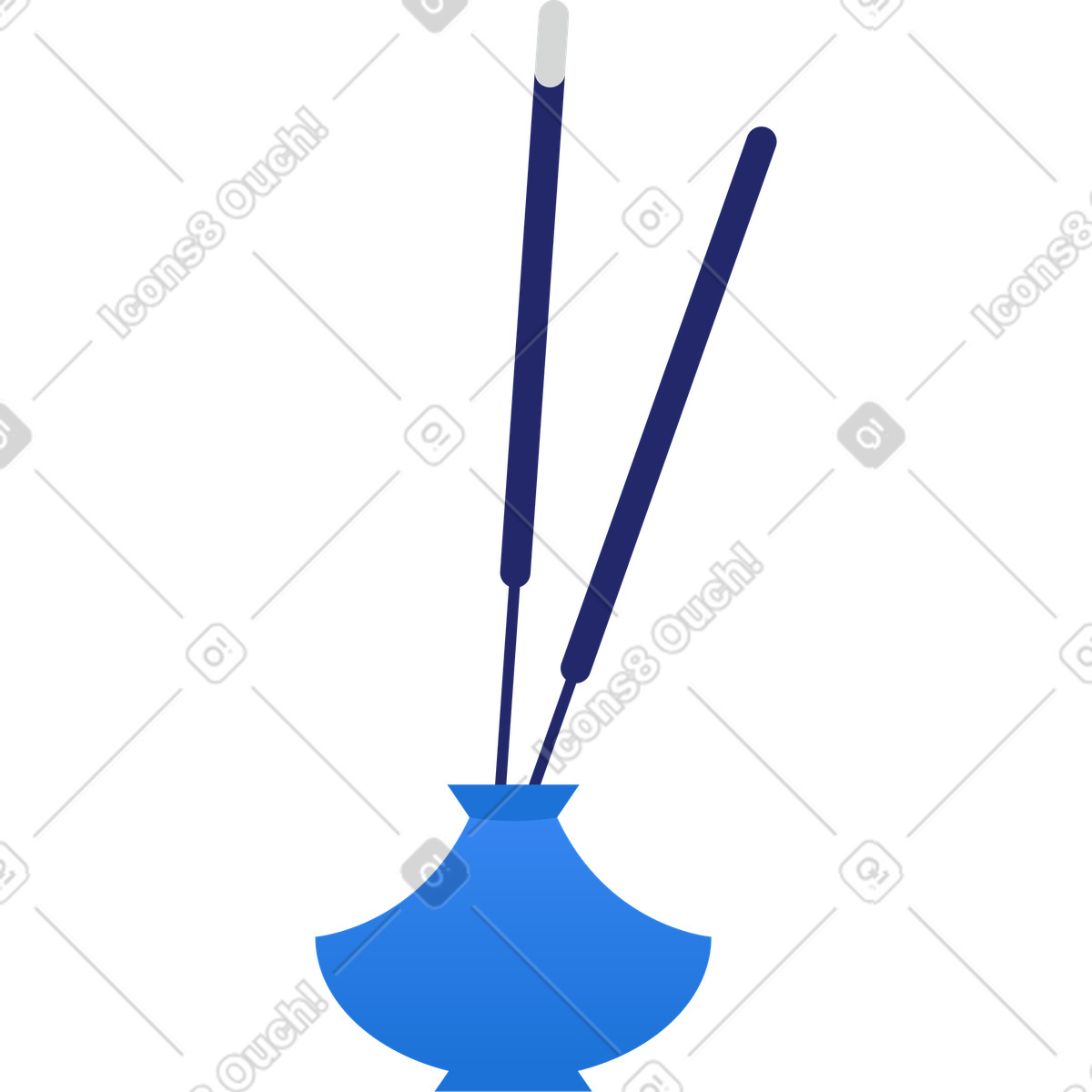 Indian incense illustration in Clip style download in PNG, SVG