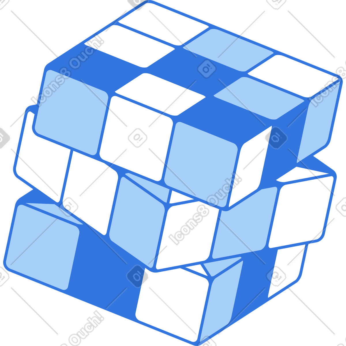 下载 Sky 风格的 魔方 插画，支持 PNG、SVG 格式