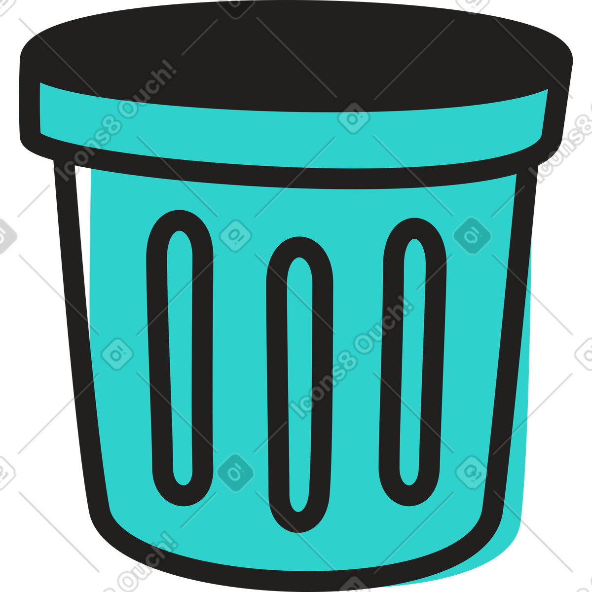 Ilustração de Lixeira em no estilo Little para baixar em PNG, SVG