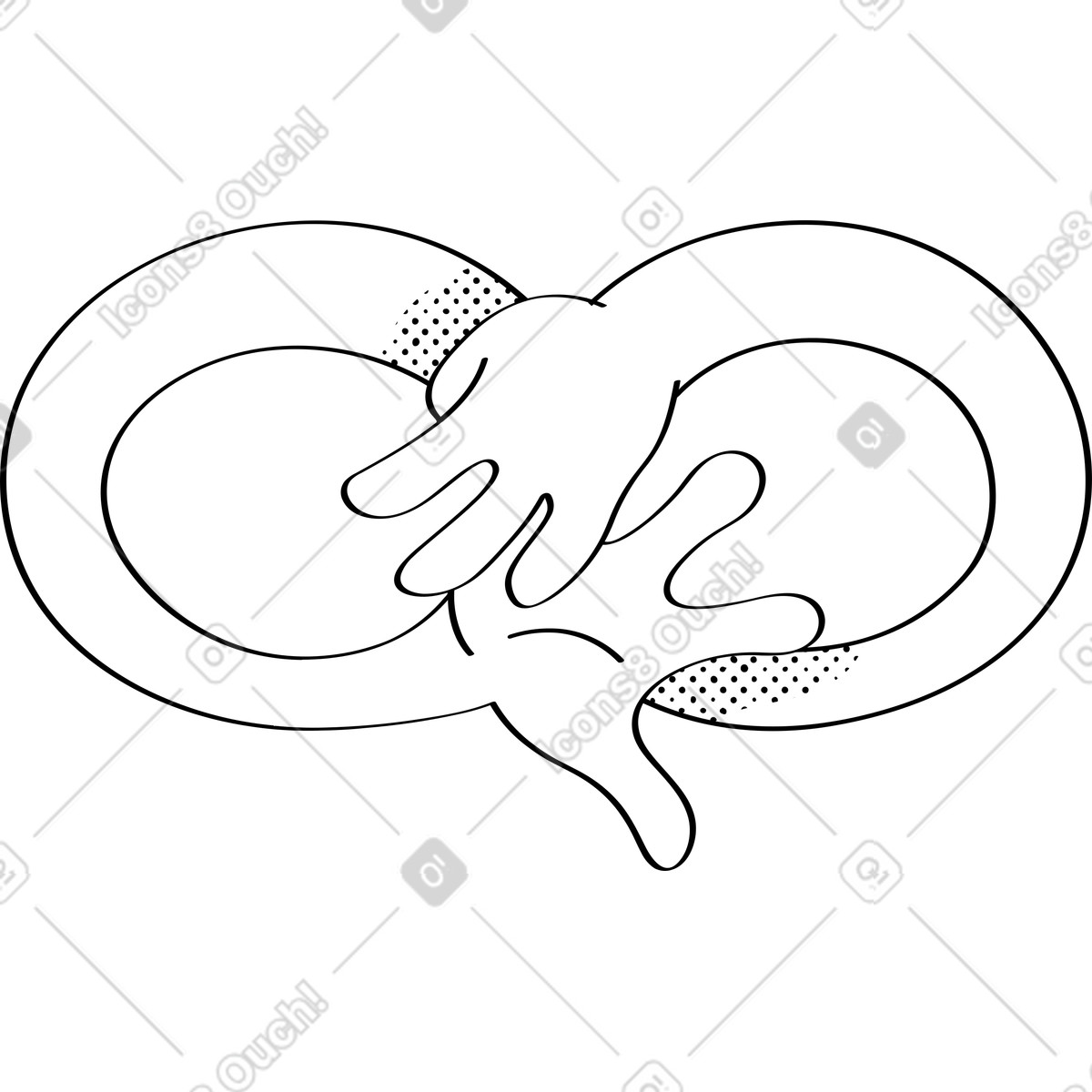 Hands illustration clipart featuring various styles and designs for graphics
