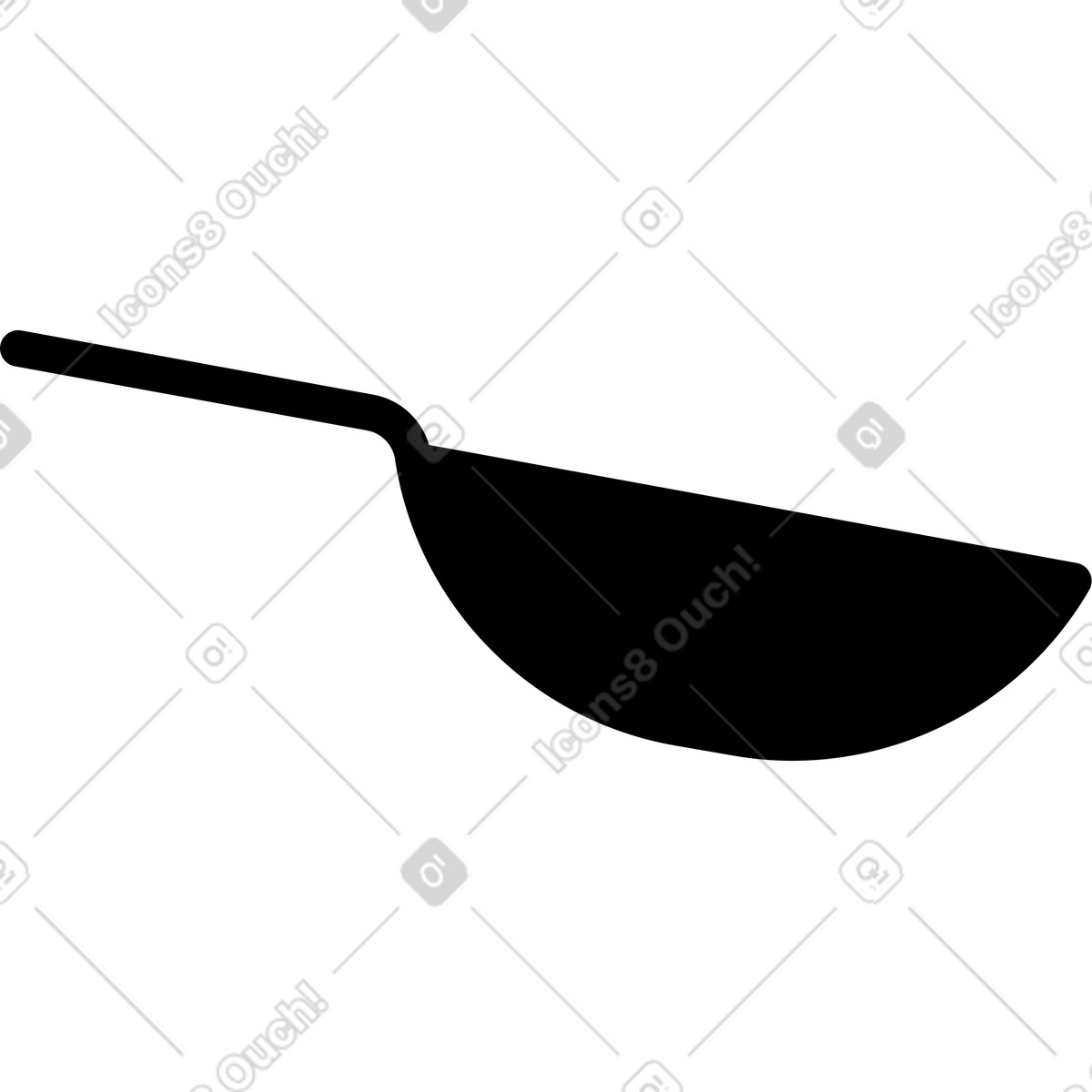 Wok nero illustrazione in stile Transistor scarica in PNG, SVG