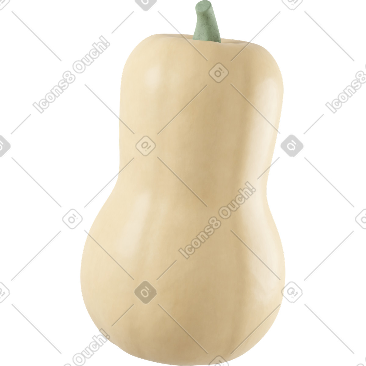 Ilustración Calabaza moscada en estilo 3D Business a descargar en PNG y SVG