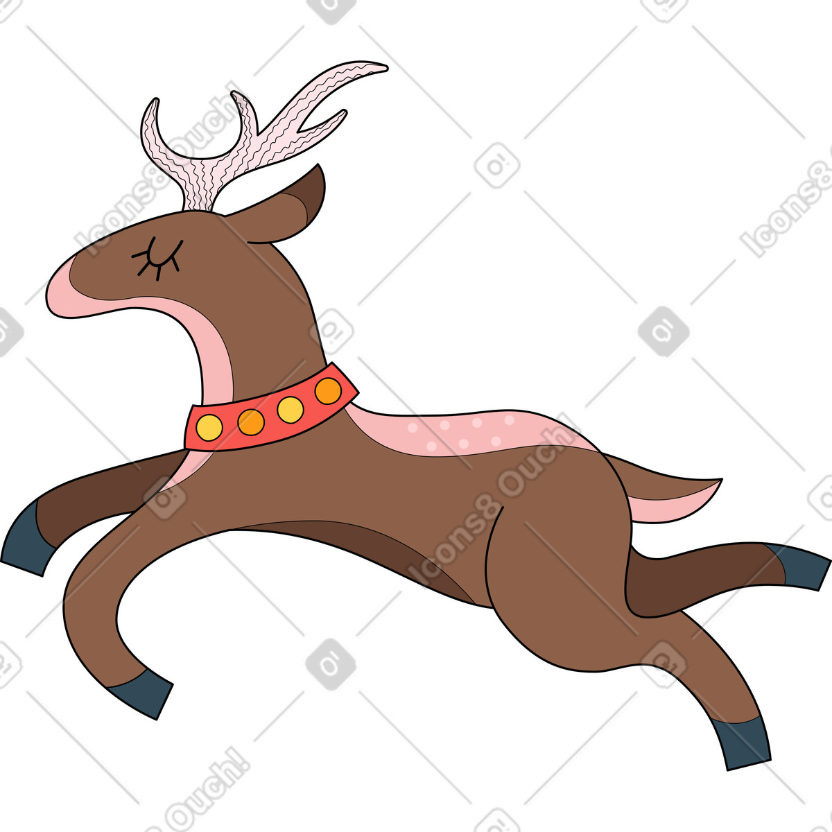 下载 Surr 风格的 圣鹿 插画，支持 PNG、SVG 格式