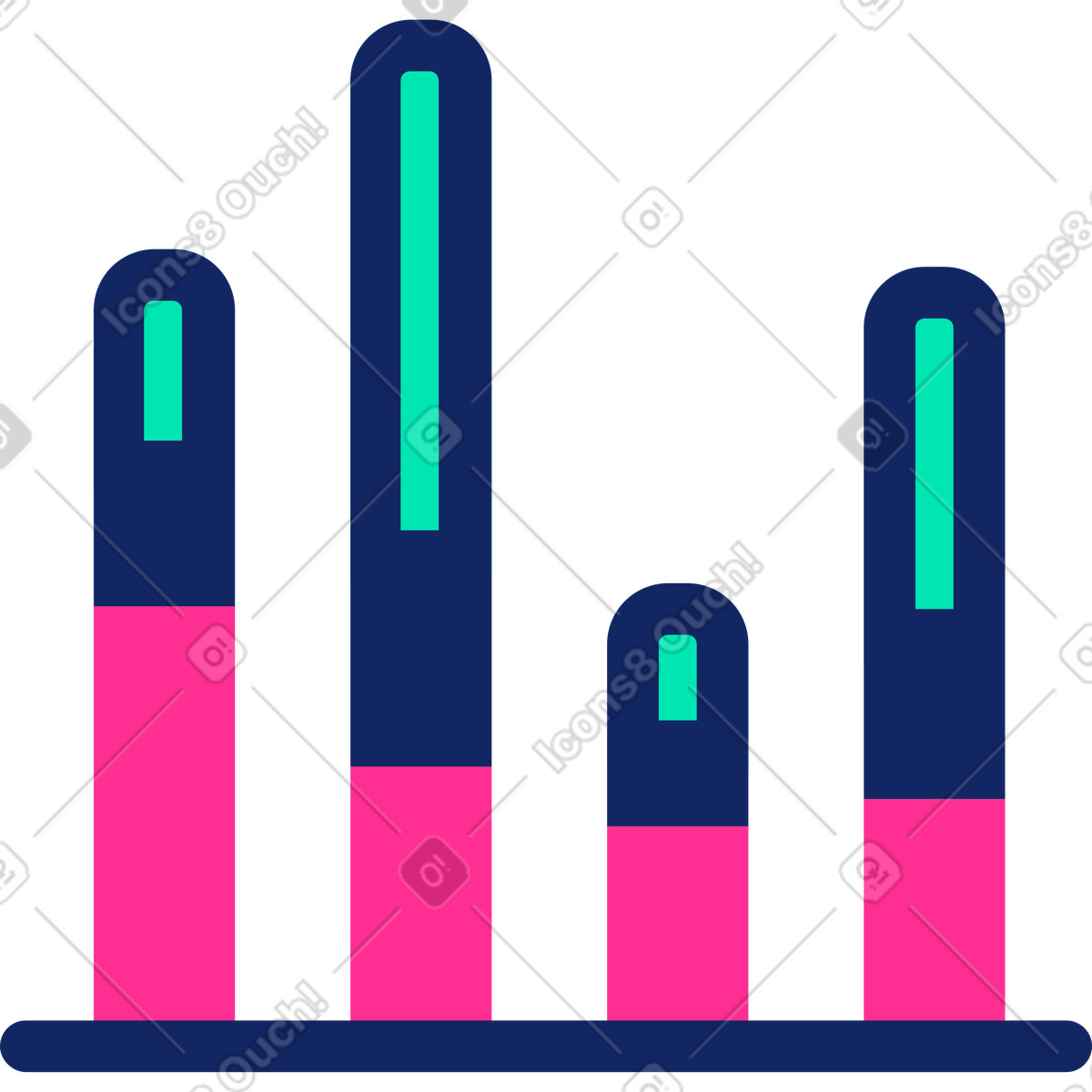 Chart illustration in Cyborg style download in PNG, SVG