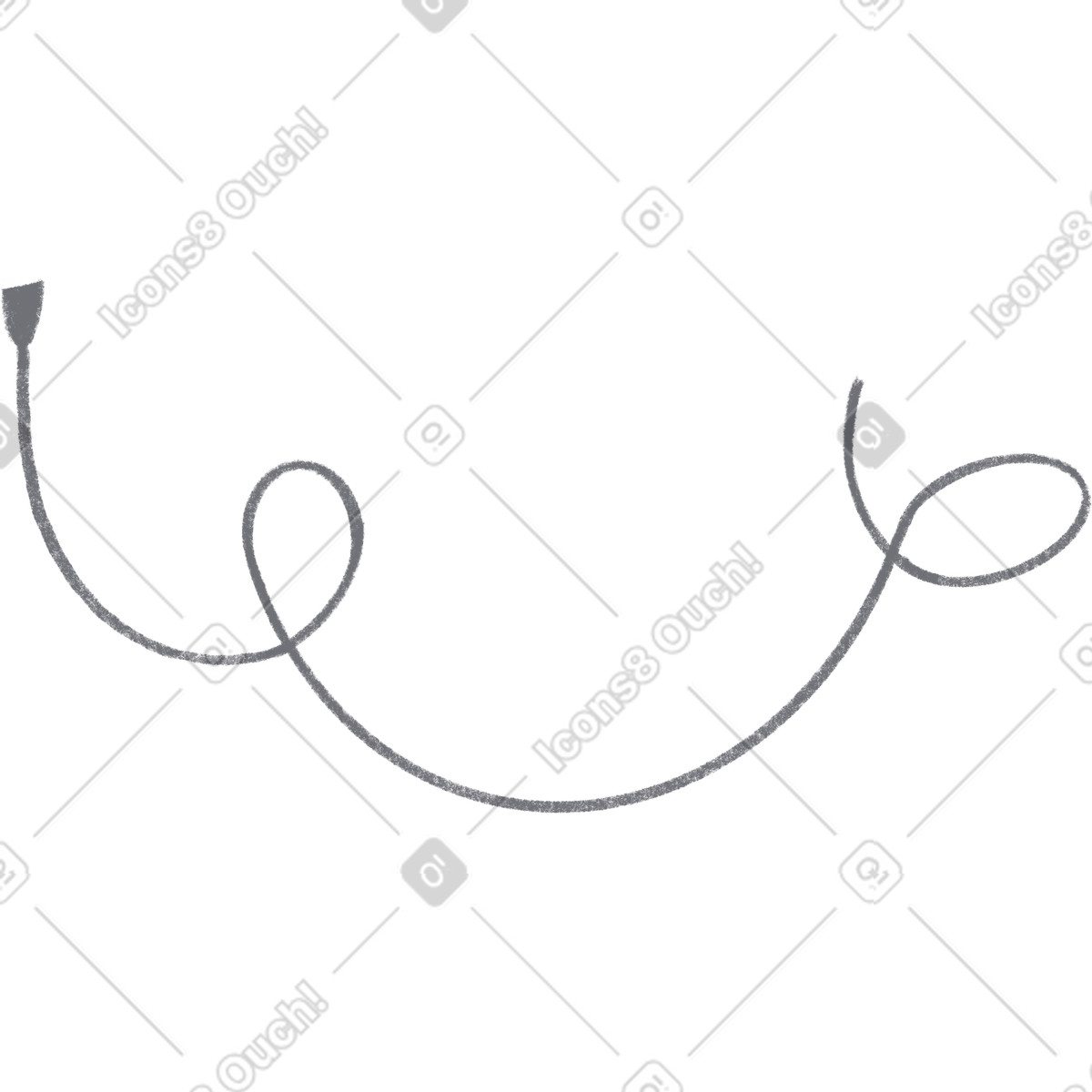 Grey wire-Illustration im Tutti-Stil als Download in PNG, SVG