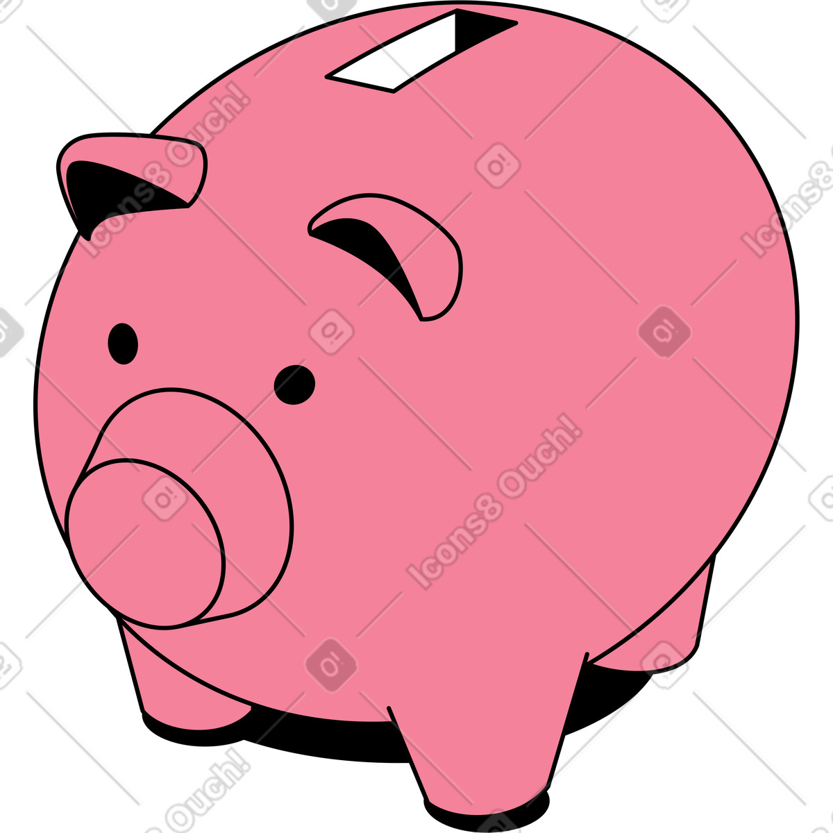 Ilustración Hucha en estilo Project a descargar en PNG y SVG