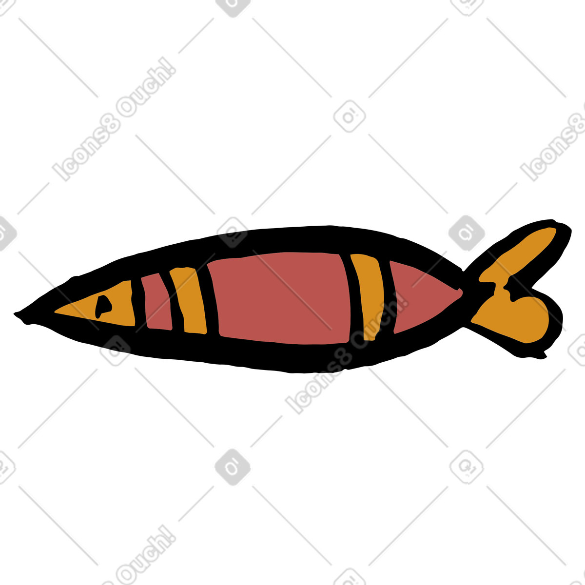 Ilustração de Peixe em no estilo Scandi para baixar em PNG, SVG