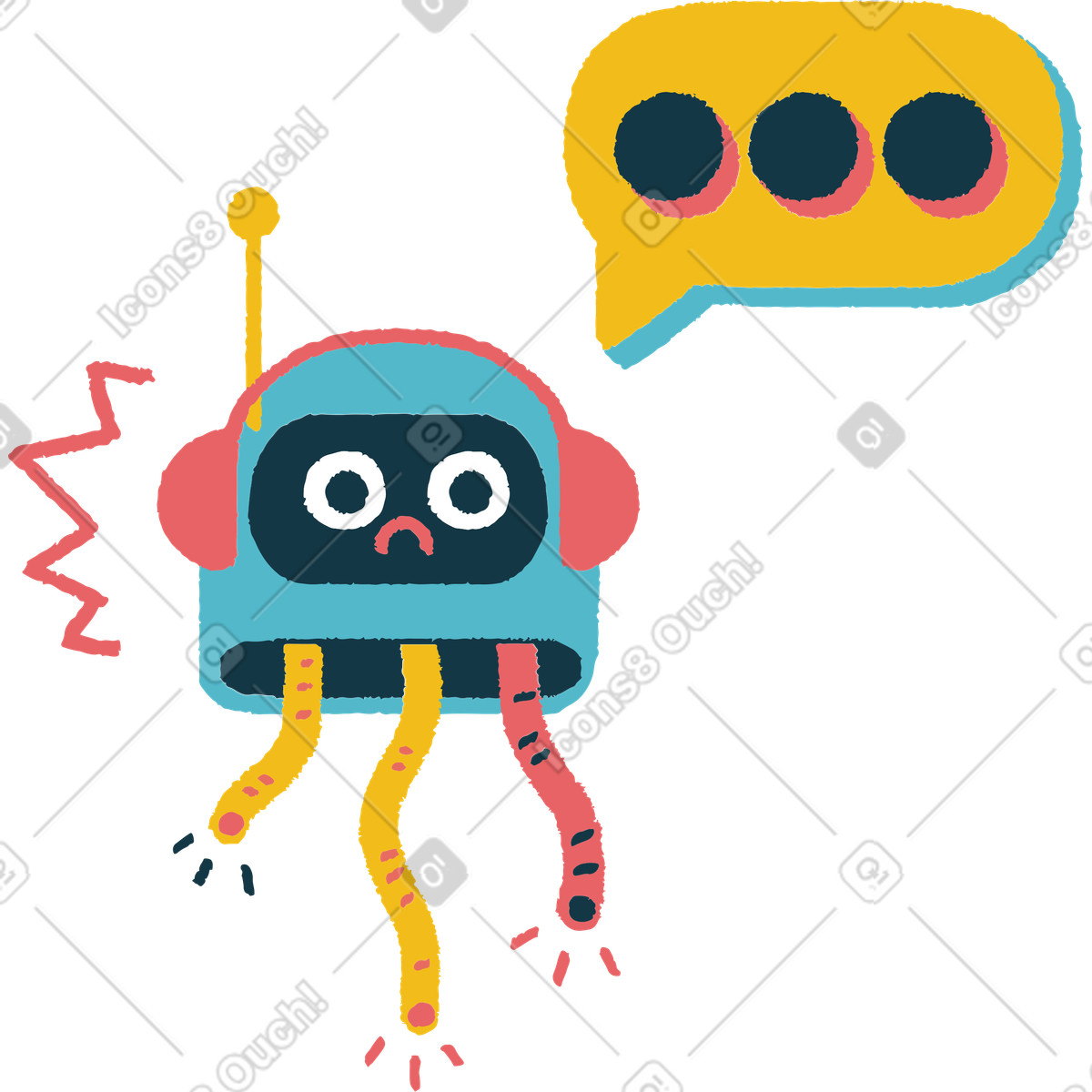 No messages illustration in Flamenco style download in PNG, SVG