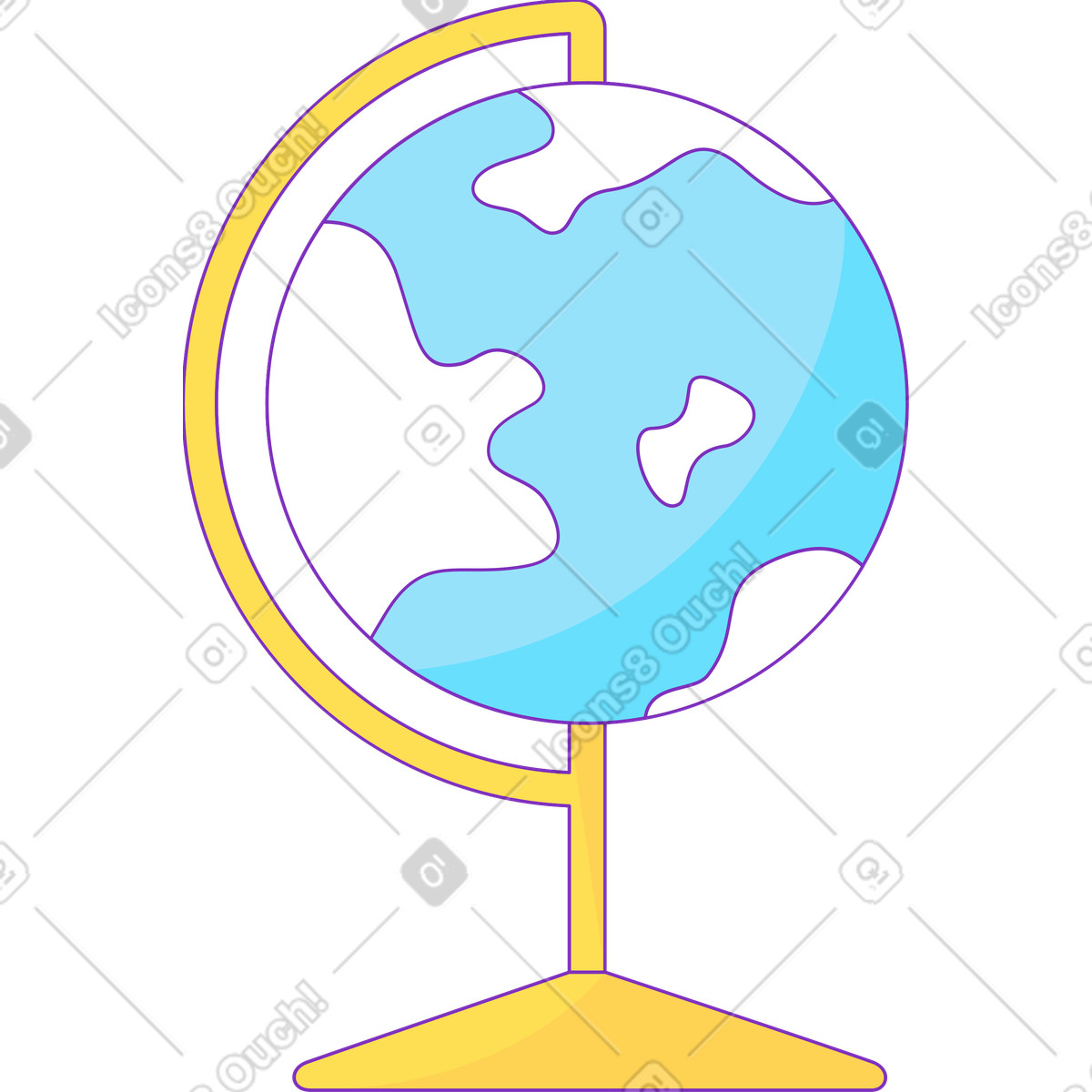 Globe earth illustration featuring education themes in elastic clipart vector PNG, SVG