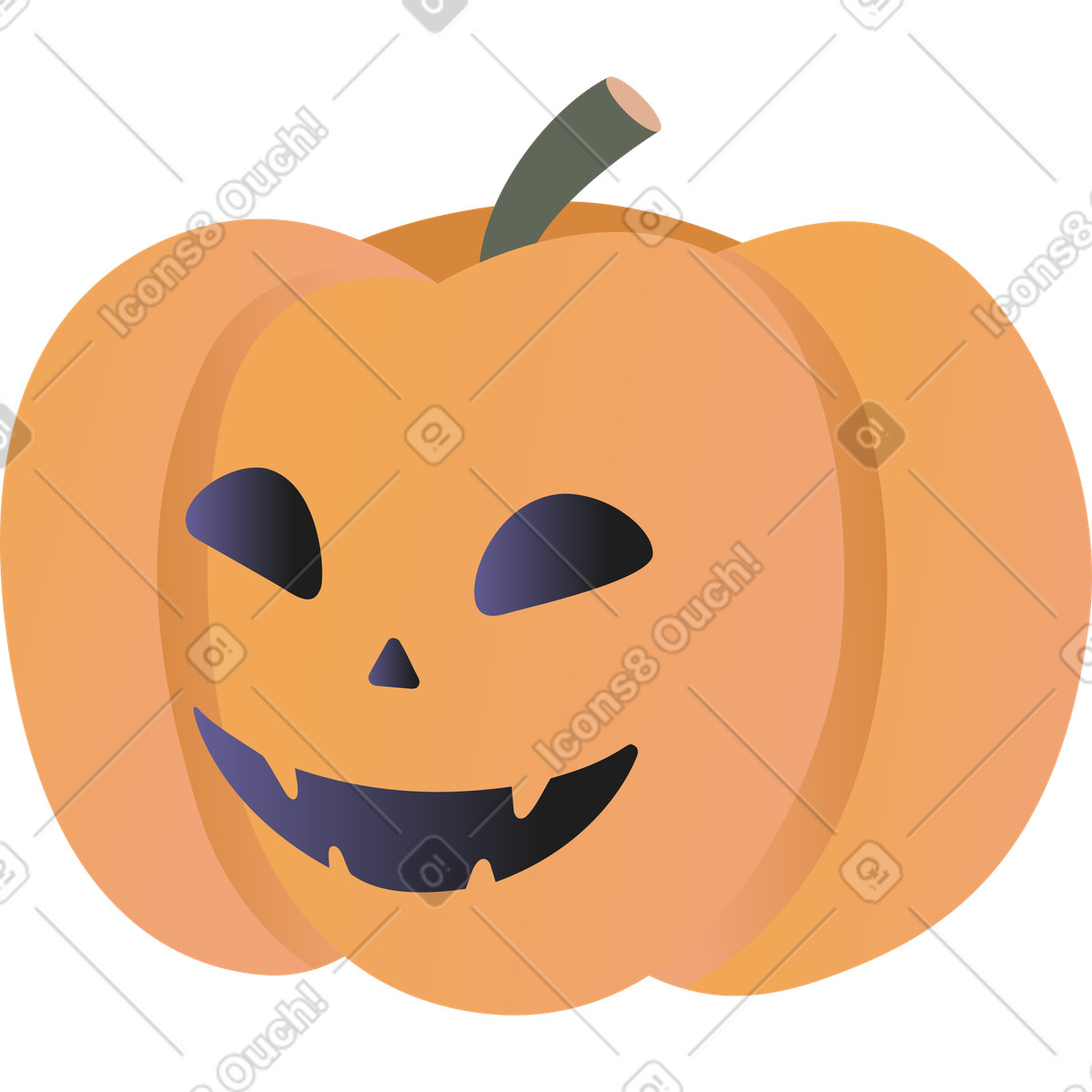 Ilustración Jack-o-linterna en estilo Coworking a descargar en PNG y SVG
