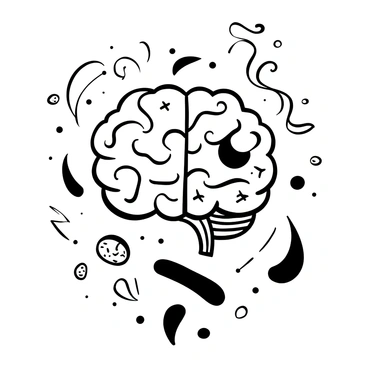 An emotionally expressive brain with colors representing different feelings and moods
