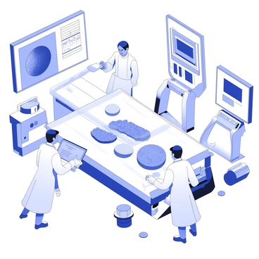 A futuristic laboratory filled with advanced scientific equipment. In the center, a large, transparent containment chamber holds samples of Mercury's surface, displaying the textured rocks and dust. Surrounding the chamber, several scientists in lab coats are closely examining the samples through high-tech microscopes and screens. One scientist is taking notes on a digital tablet, while another is adjusting the settings on a computational analysis device. On the walls, there are large screens displaying data and images of Mercury, including its craters and geological features. The lighting is bright and focused on the samples.