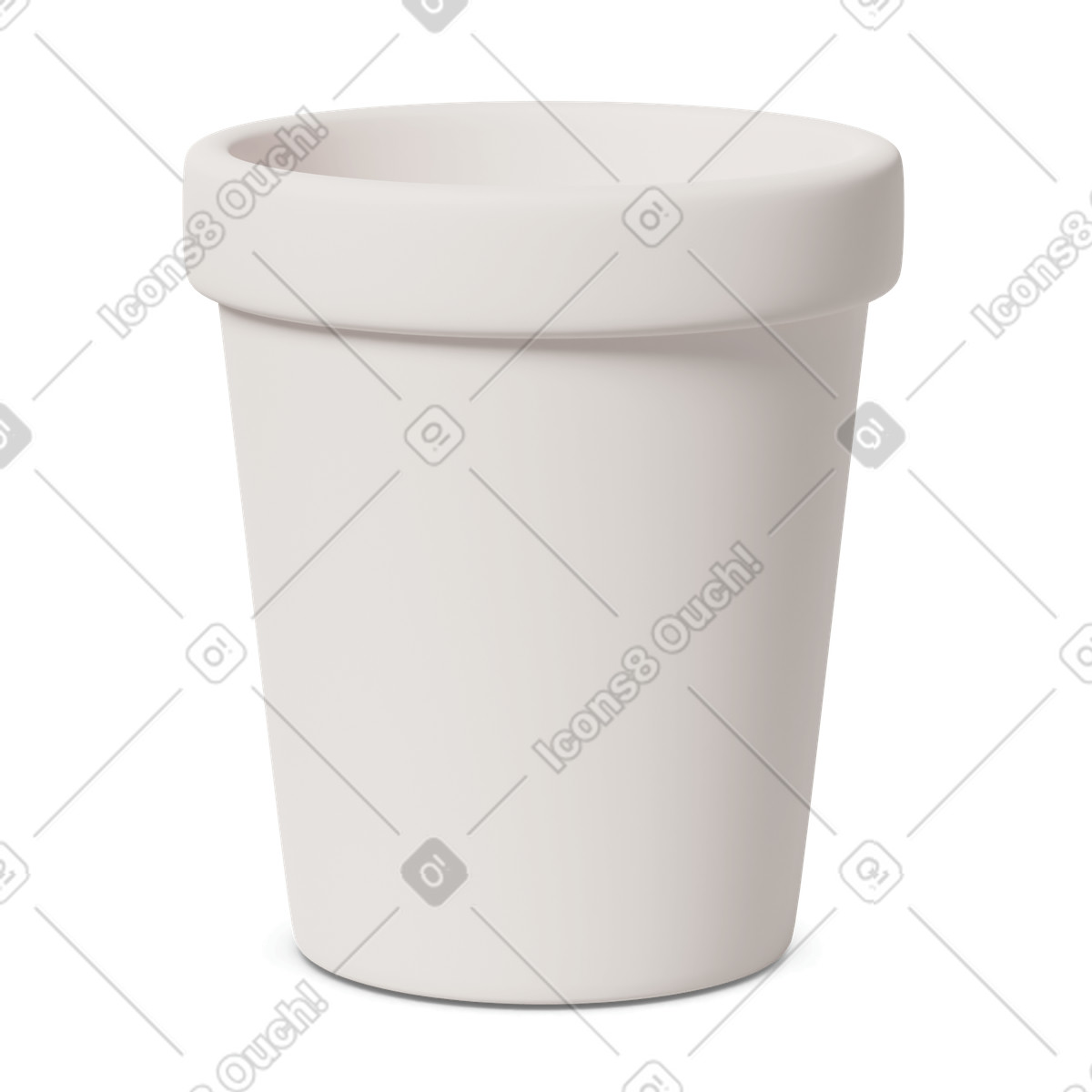 Ilustración White pen stand en estilo 3D Casual life a descargar en PNG y SVG
