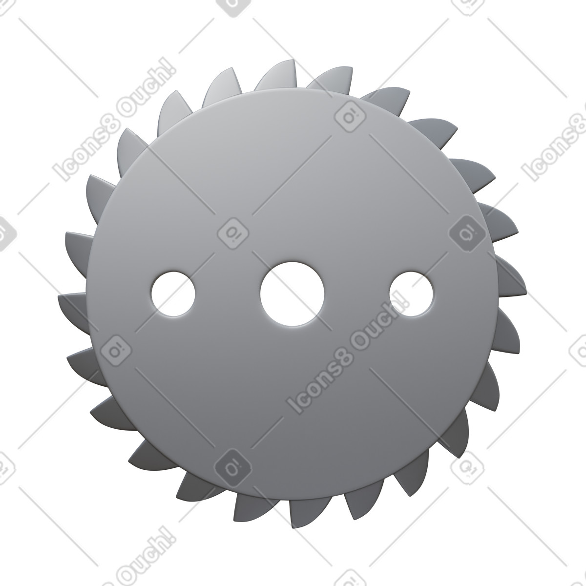Ilustración Saw blade en estilo 3D Fluency a descargar en PNG y SVG