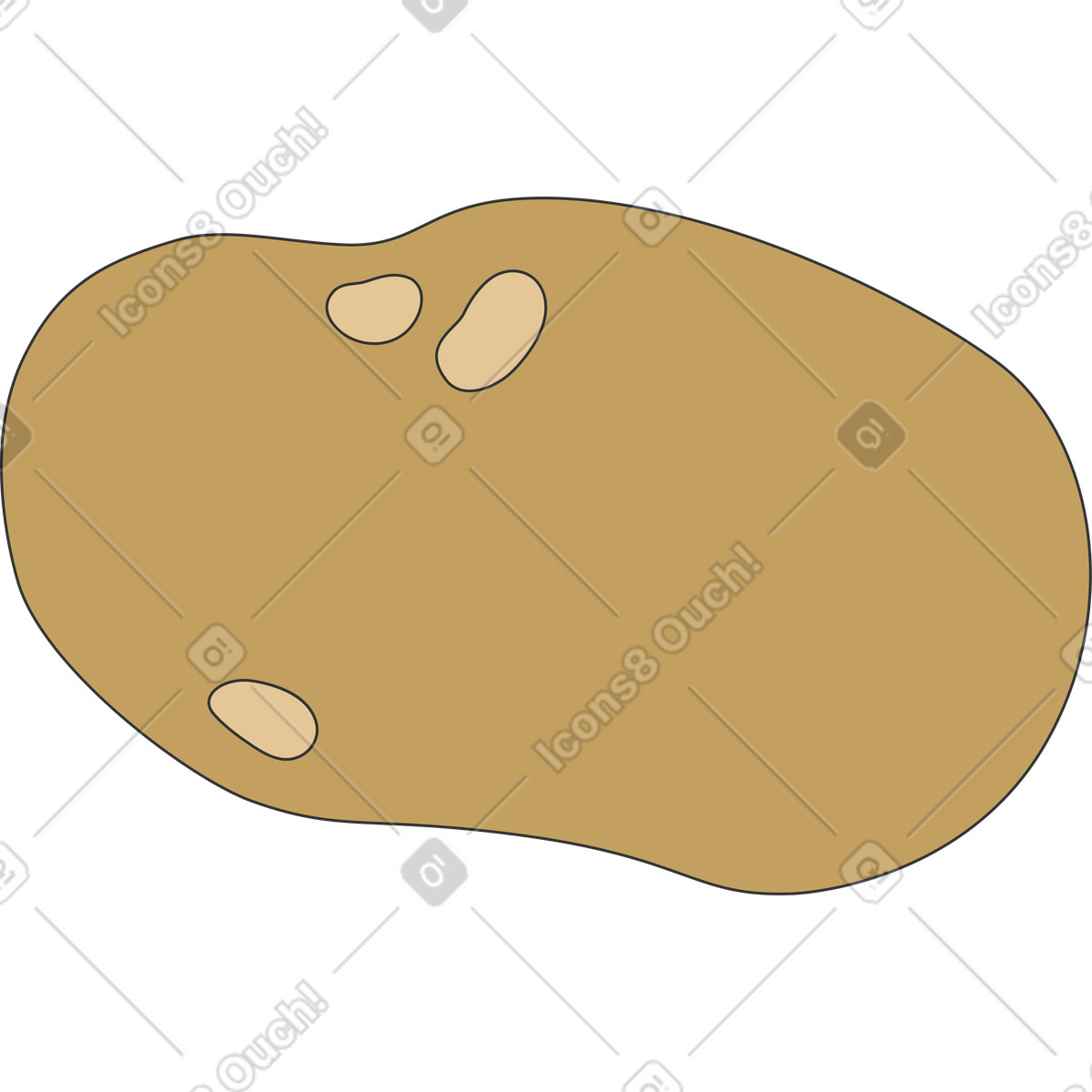 Potato clipart illustration showcasing various styles in PNG SVG GIF