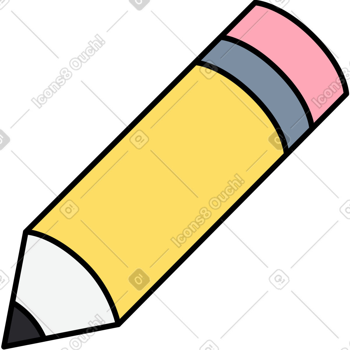 Ilustração de Lápis em no estilo Kindy para baixar em PNG, SVG