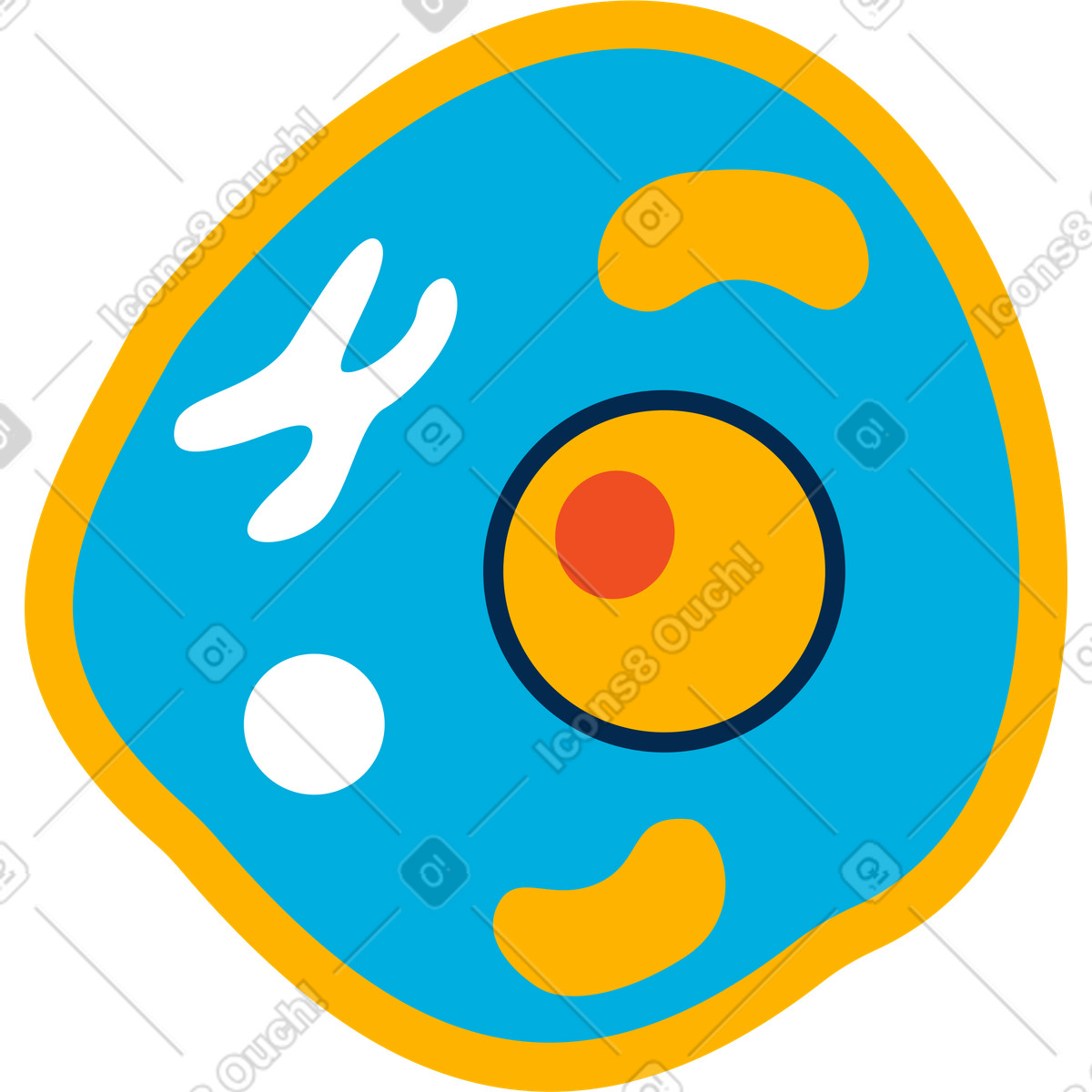 Ilustración Célula humana en estilo Flame a descargar en PNG y SVG