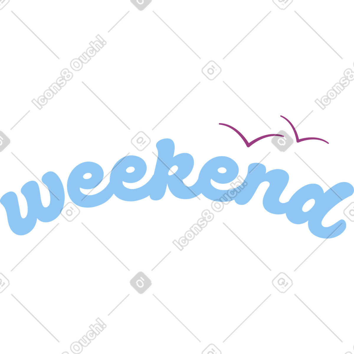 Ilustración Fin de semana en estilo Sammy a descargar en PNG y SVG