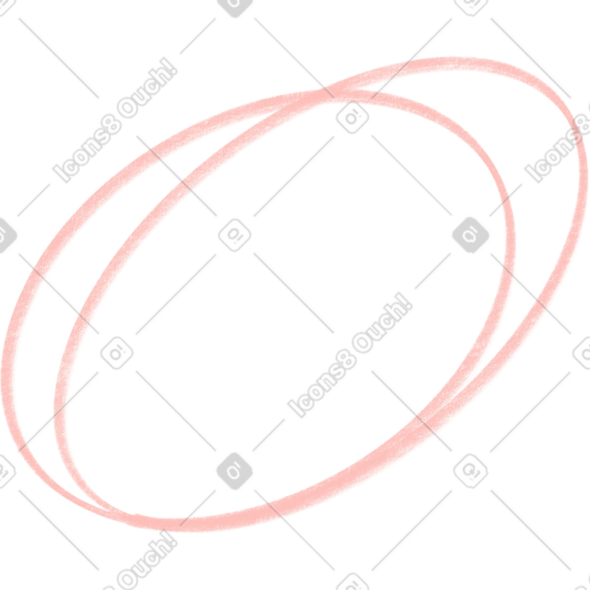 Round pink line shapes illustration in Doodle style download in PNG, SVG