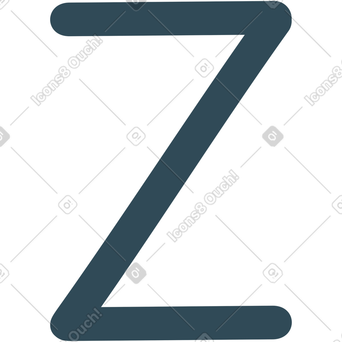Z blu scuro illustrazione in stile Kingdom scarica in PNG, SVG
