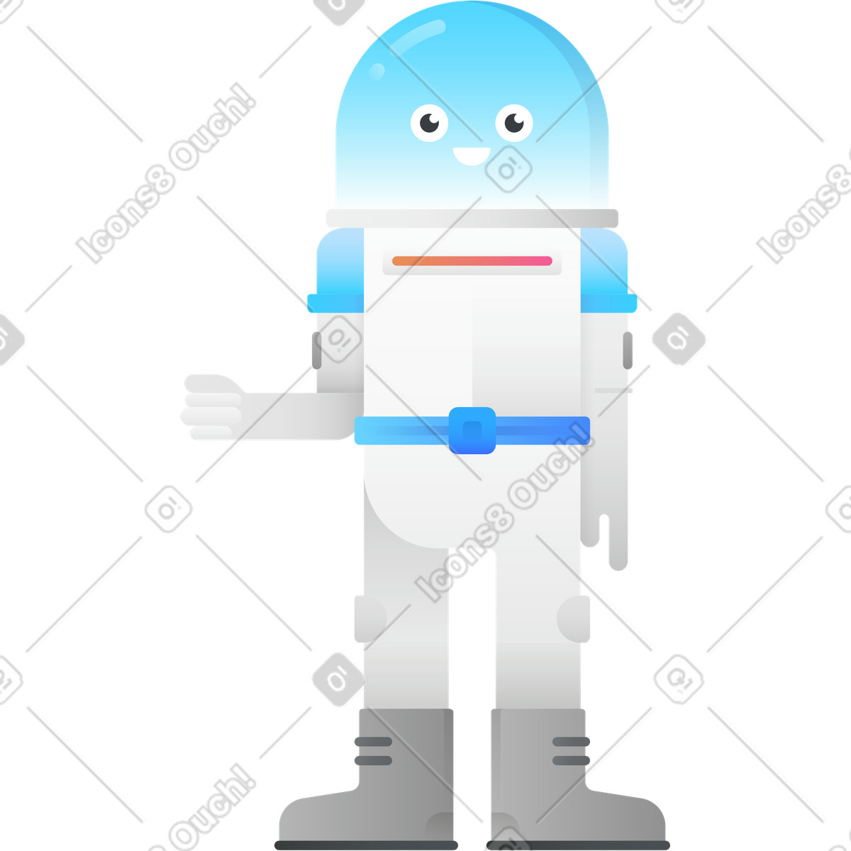 Suit illustration in Hugo style download in PNG, SVG