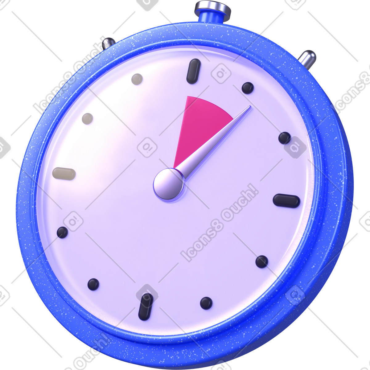 Stopwatch timer, Time tracking, Productivity management illustration in 3D Boost style download in PNG, SVG