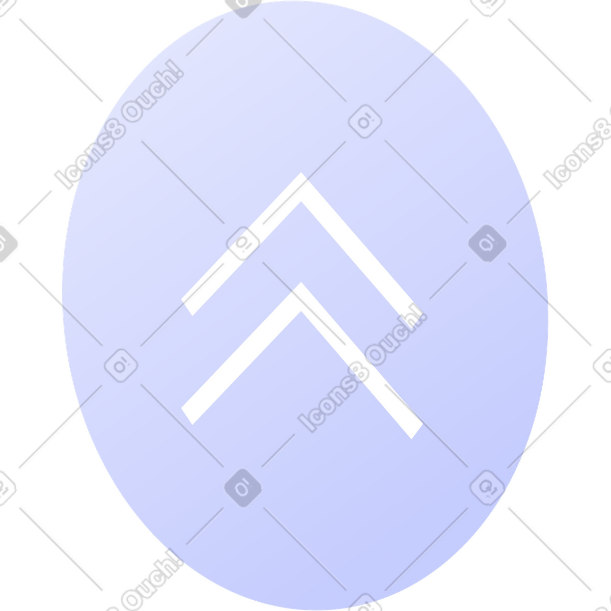 Ilustración Icono de flechas hacia arriba en estilo Quantum a descargar en PNG y SVG