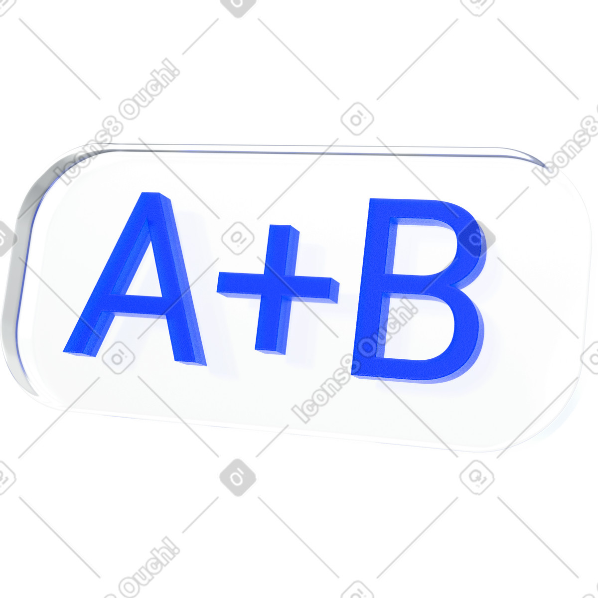 A+b-mathematikformel-Illustration im 3D Enterprise-Stil als Download in PNG, SVG