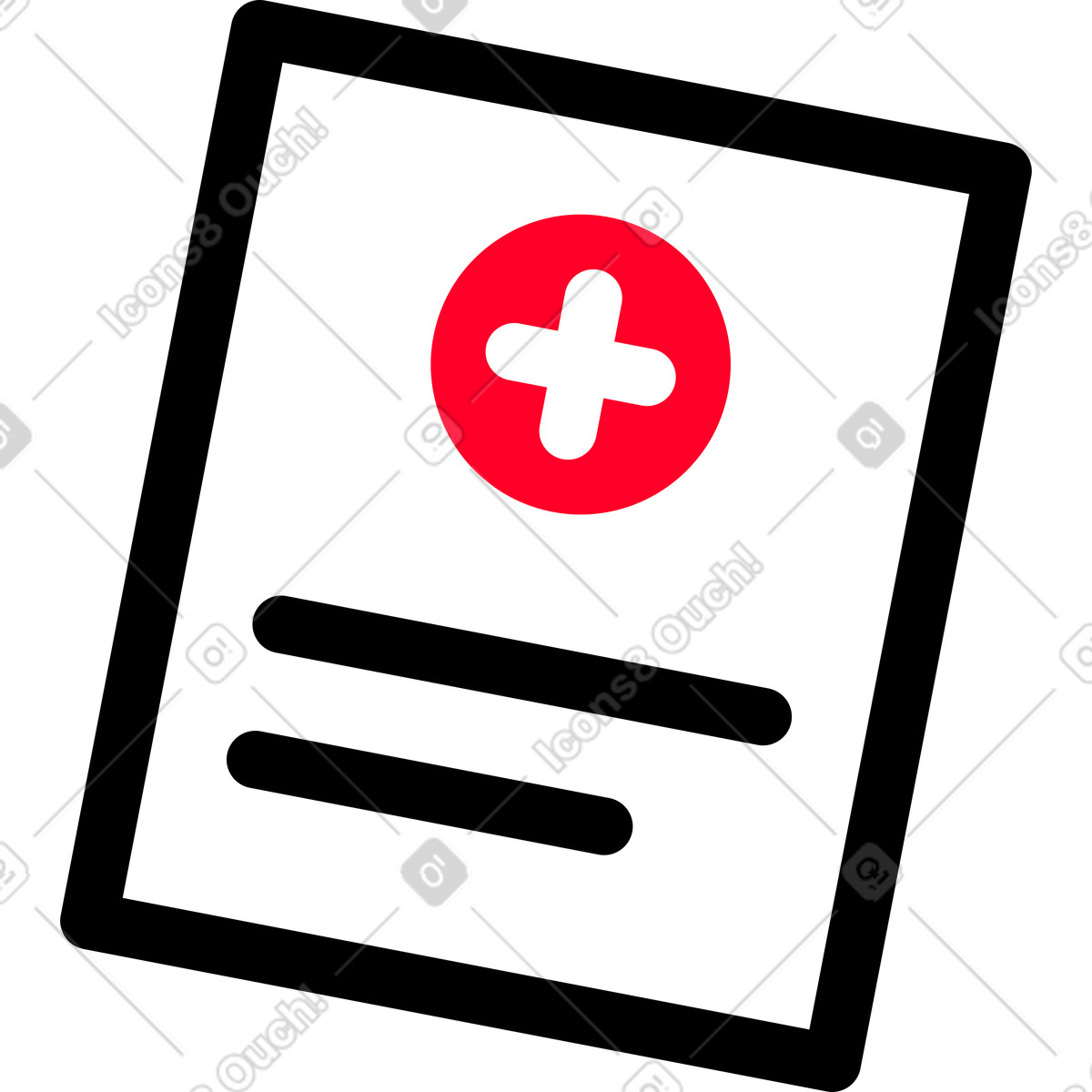 下载 Transistor 风格的 Medical prescription on paper 插画，支持 PNG、SVG 格式