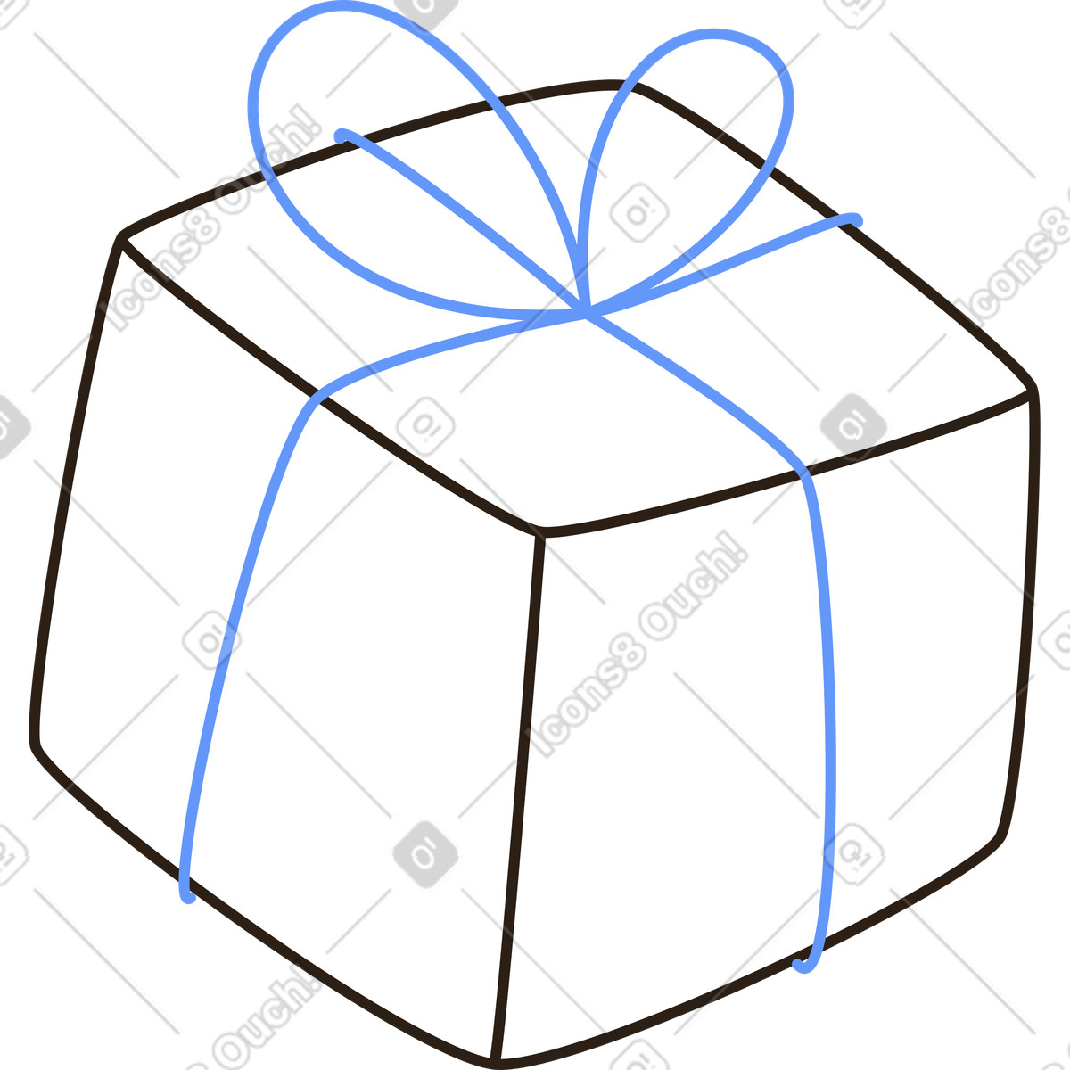 Gift small illustration in Plain style download in PNG, SVG