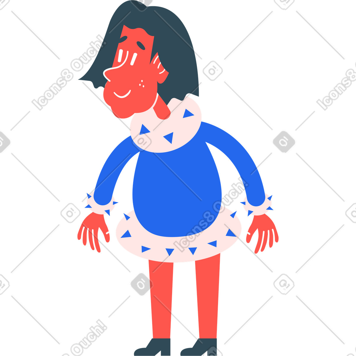 Ilustração de Girl standing em no estilo Kingdom para baixar em PNG, SVG