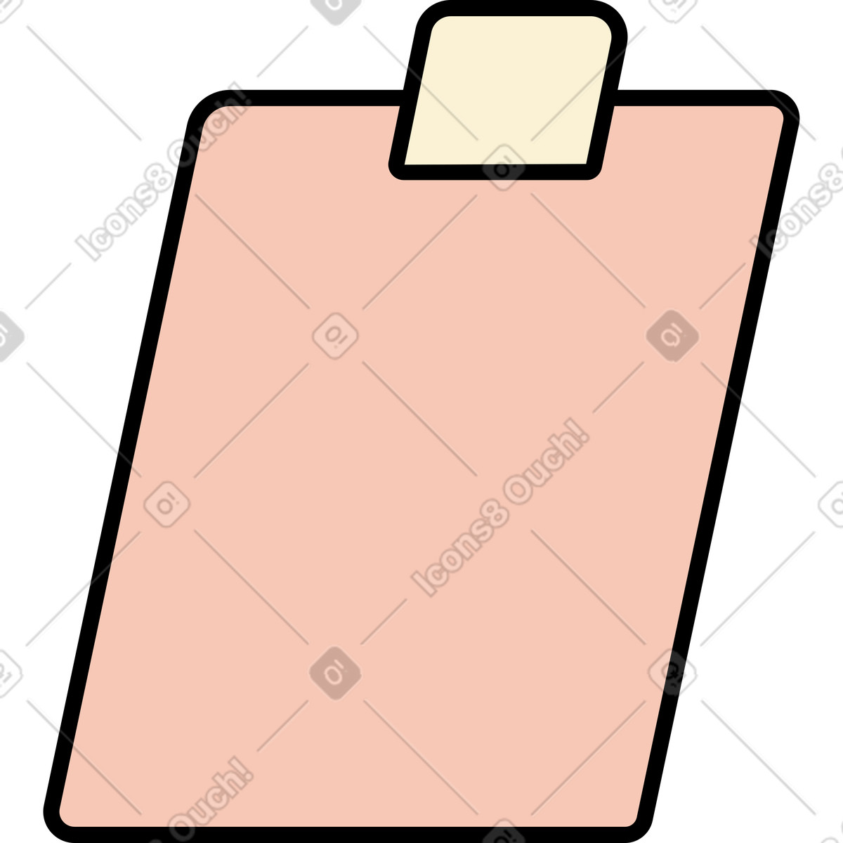 Ilustración Portapapeles rosa con en estilo Jelly a descargar en PNG y SVG