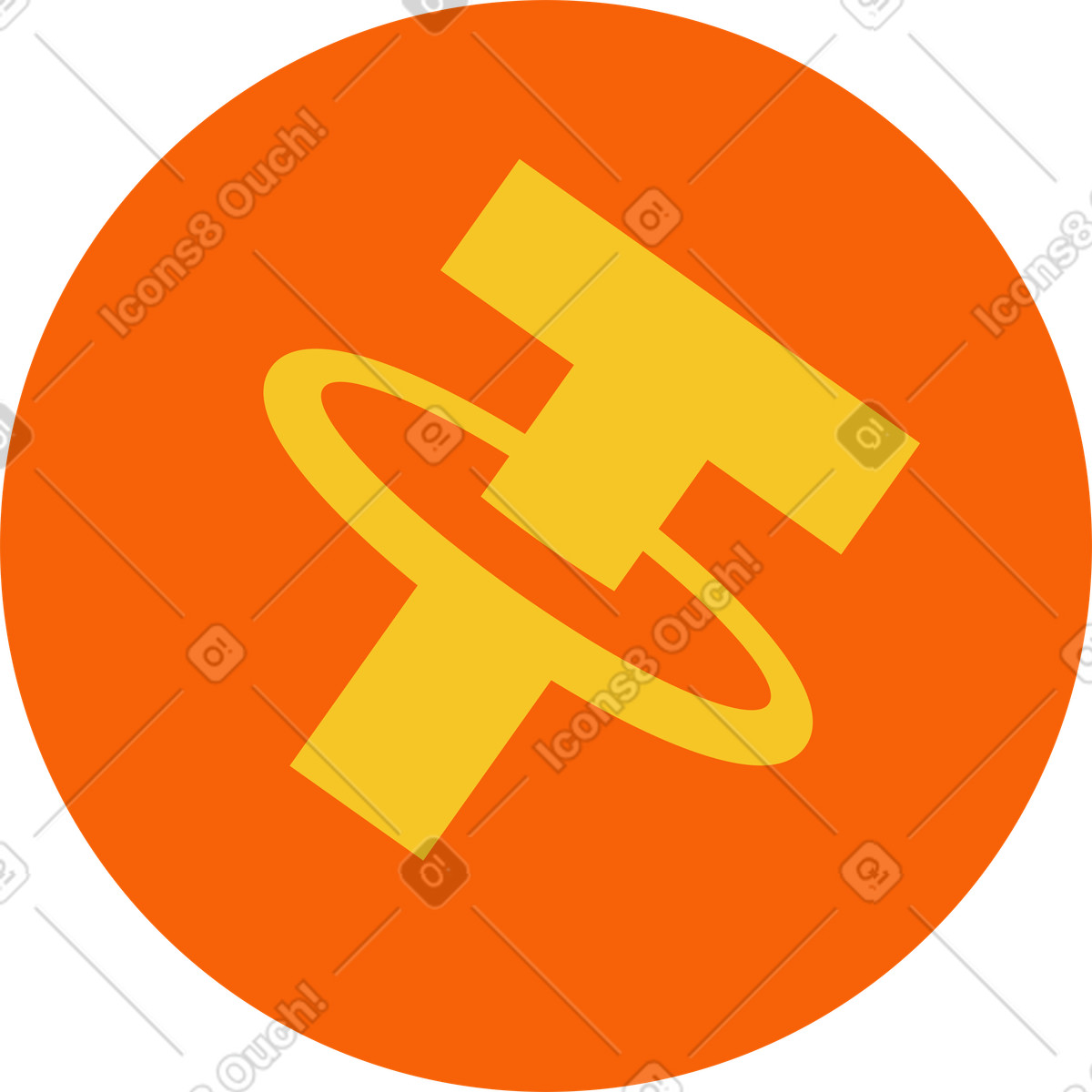 Catchy スタイルの Tether icon のイラストをPNG、SVG形式でダウンロード