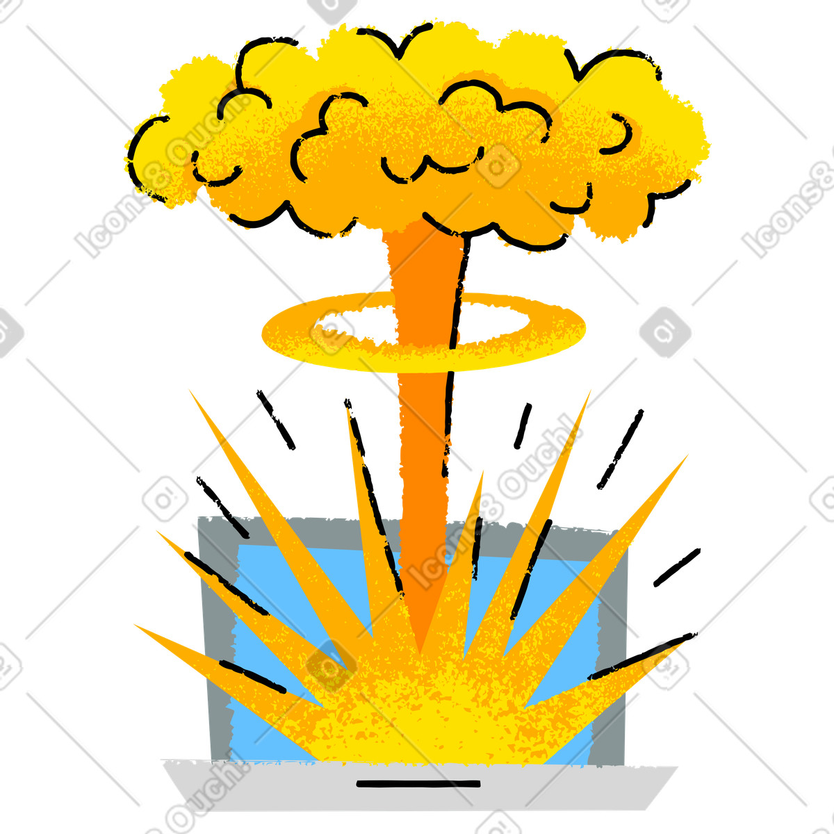 Fatal error illustration in PNG, SVG