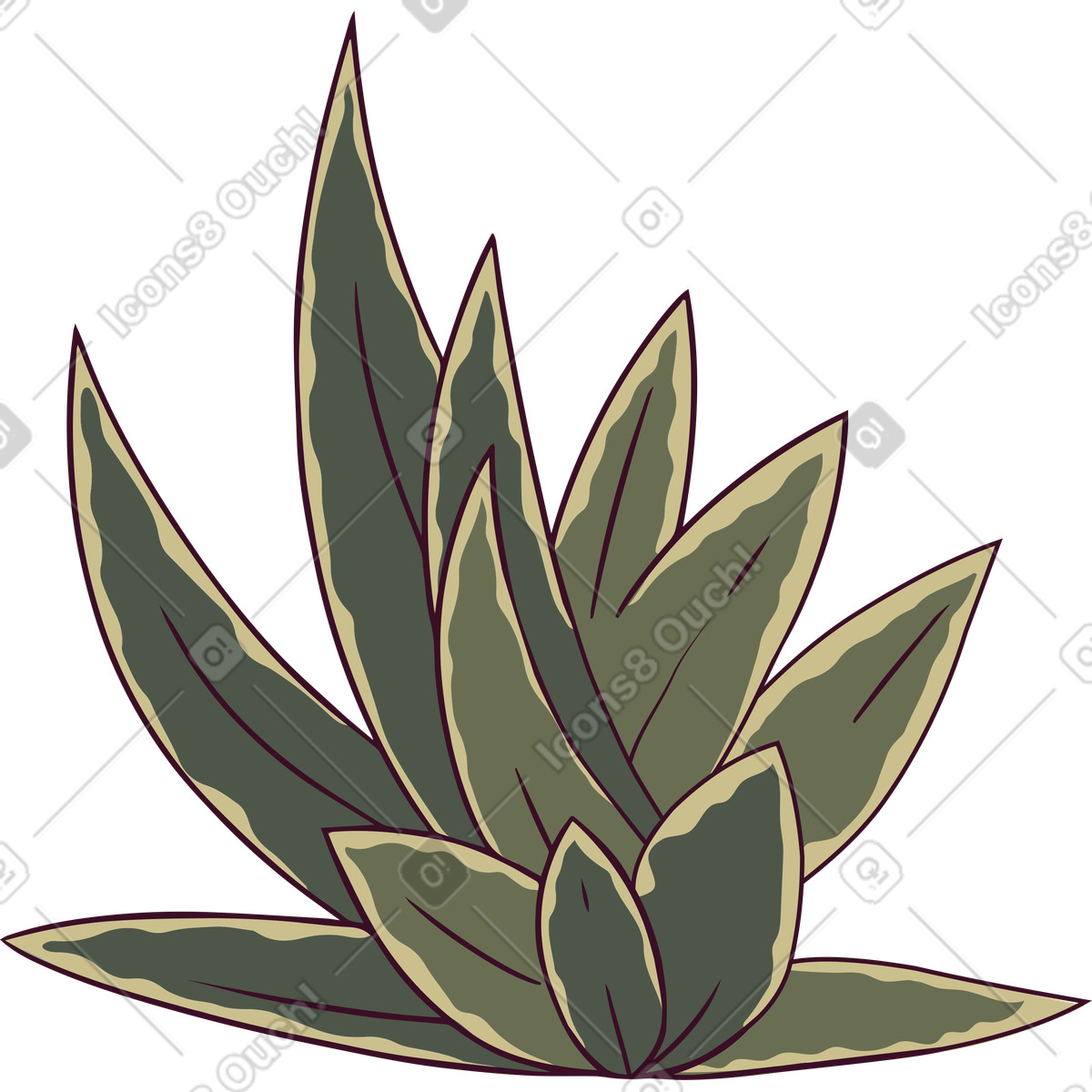 Plant illustration in Eastwood style download in PNG, SVG