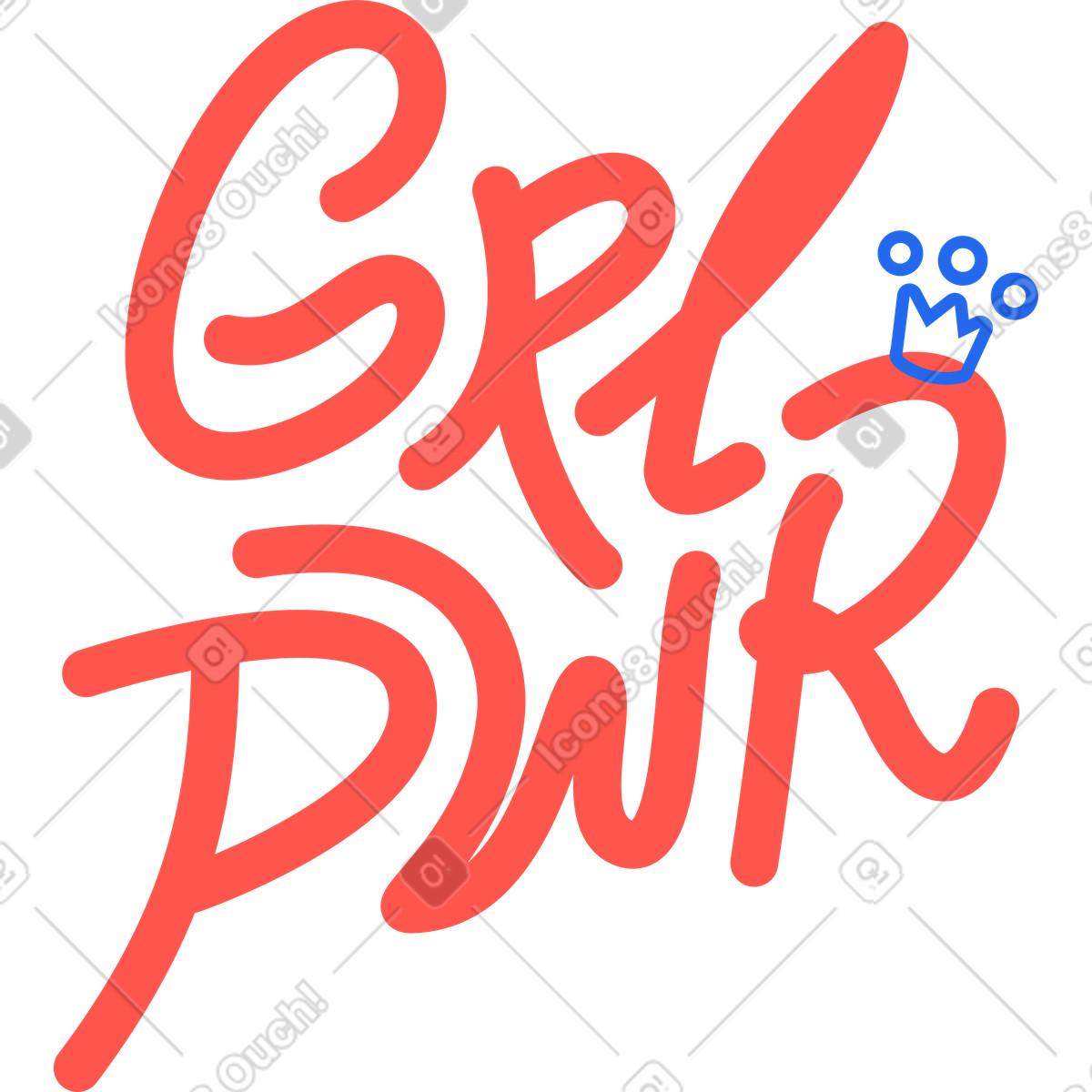 Potere della ragazza illustrazione in stile Kingdom scarica in PNG, SVG