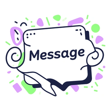 A message is represented as a clear, bold piece of paper with distinct black text on it. The paper appears to be in motion, as if it is being carried by a strong wind. Surrounding the message are swirling elements such as twisting lines and shapes, creating a sense of chaos around it. These swirling elements include spirals and sharp angles, all around the edges of the message. In the background, there are fragmented shapes that convey an impression of disorder and turbulence. The entire composition conveys the feeling of distortion as the message battles through this chaotic environment.